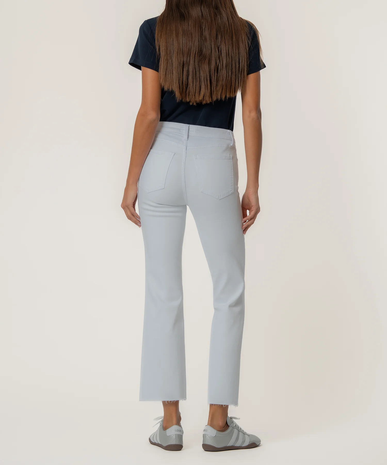 Kelsey High Rise Ankle Flare in Optic White - Image 3