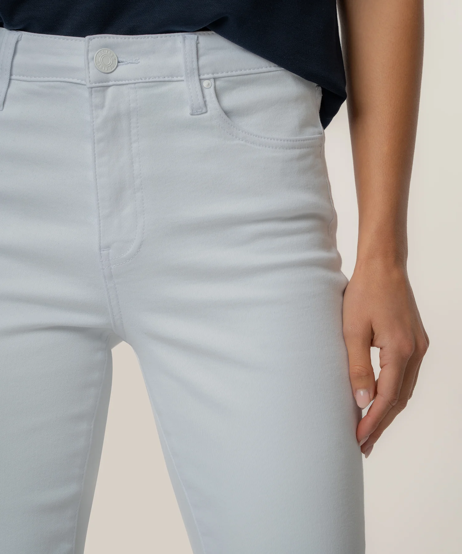 Kelsey High Rise Ankle Flare in Optic White - Image 4