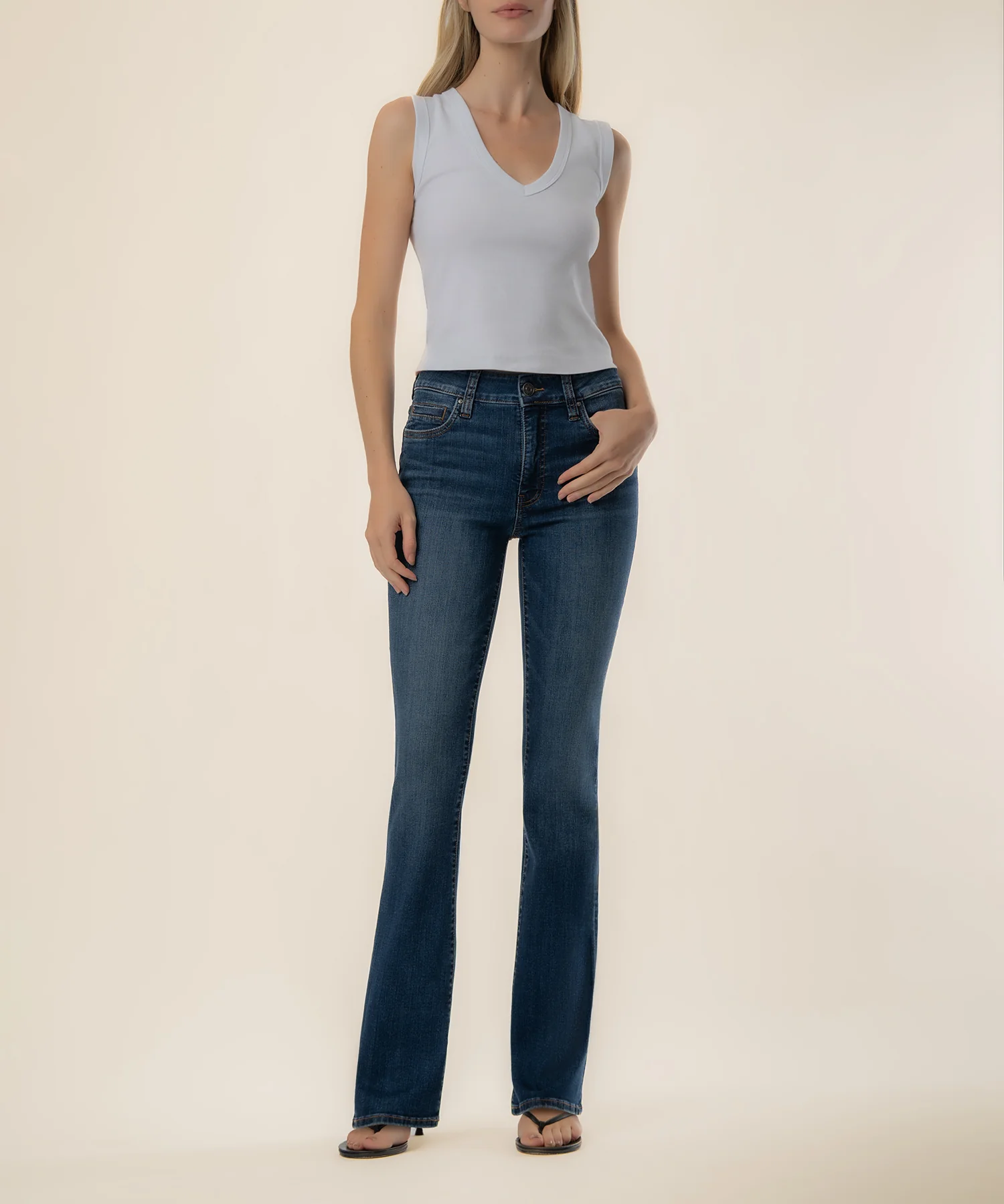 Natalie High Rise Bootcut, Petite in Allied Wash