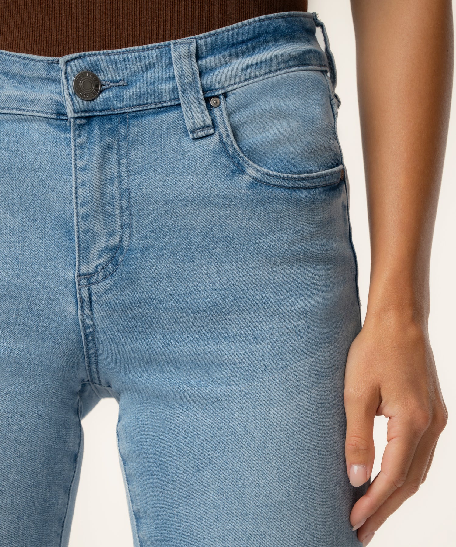 Natalie Mid Rise Flare in Lively Wash - Image 4
