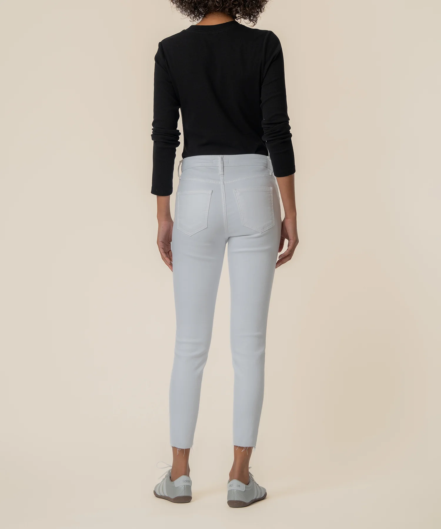 Rachael High Rise Mom Jean, Petite in Optic White - Image 3