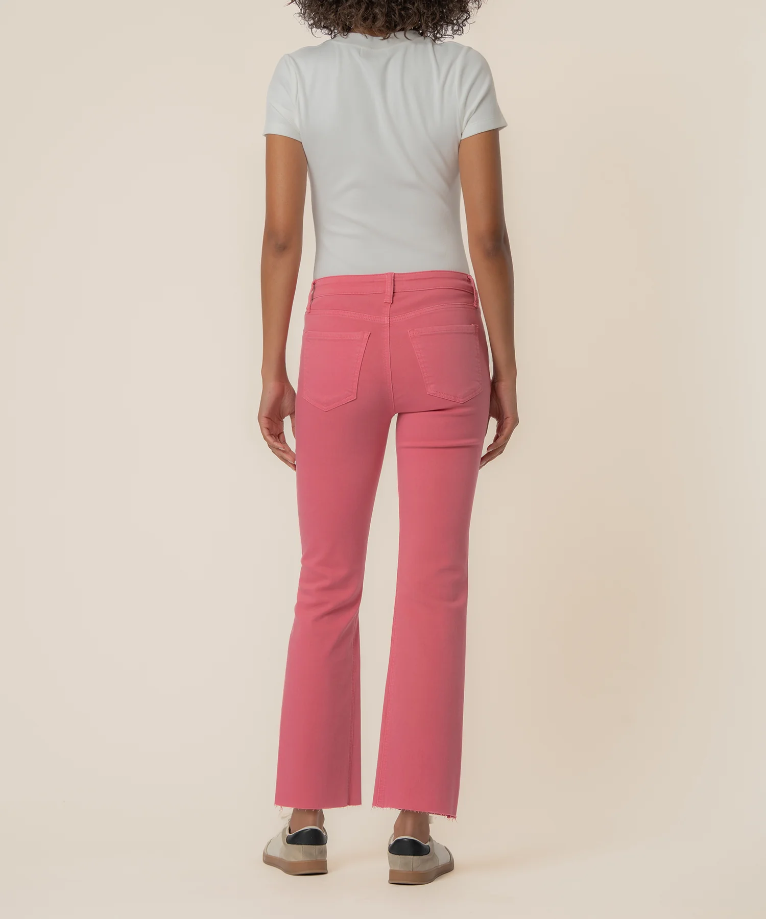 Kelsey High Rise Ankle Flare in Flamingo - Image 3