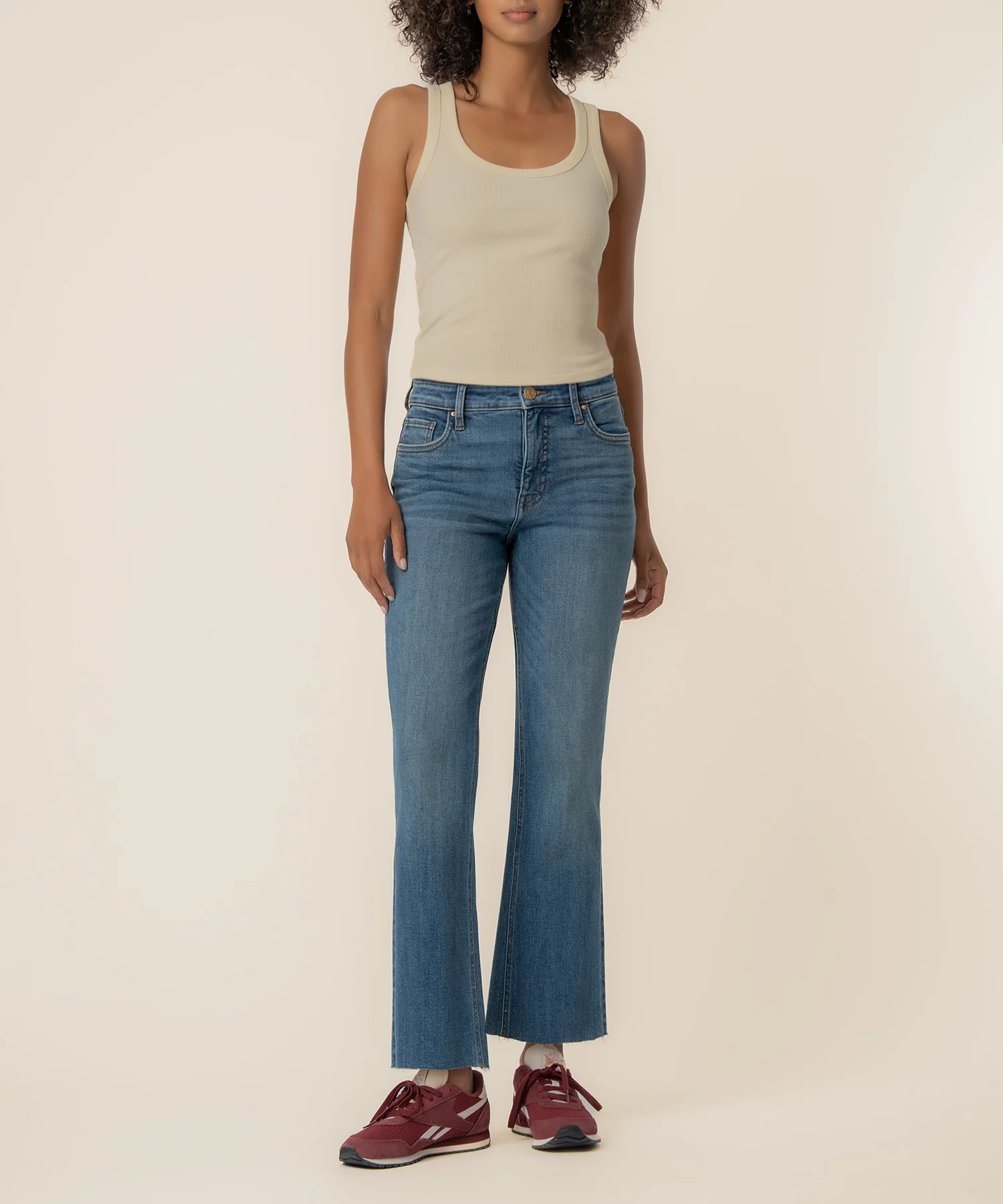 Kelsey High Rise Ankle Flare in Wonderful Wash