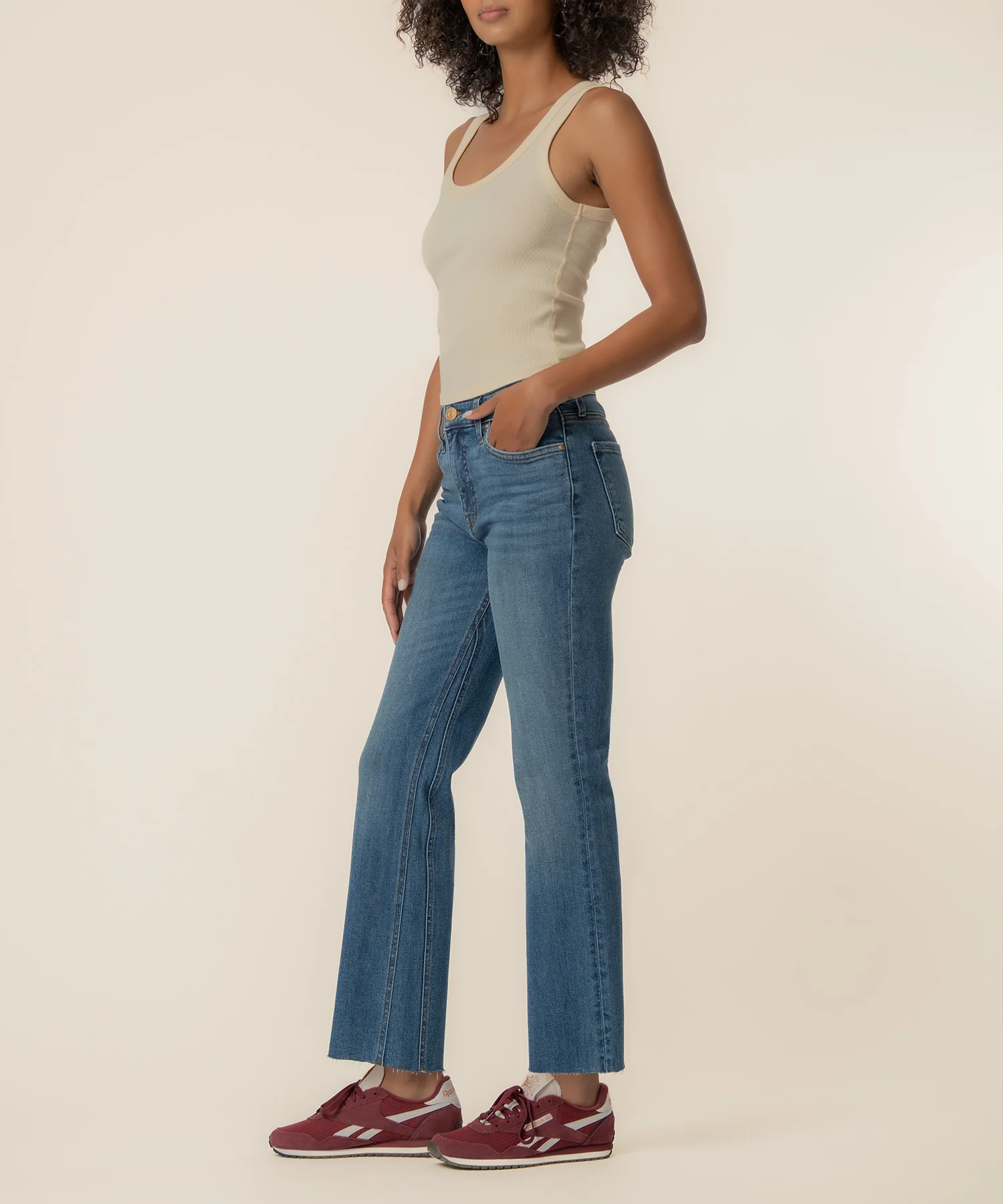 Kelsey High Rise Ankle Flare in Wonderful Wash - Image 2