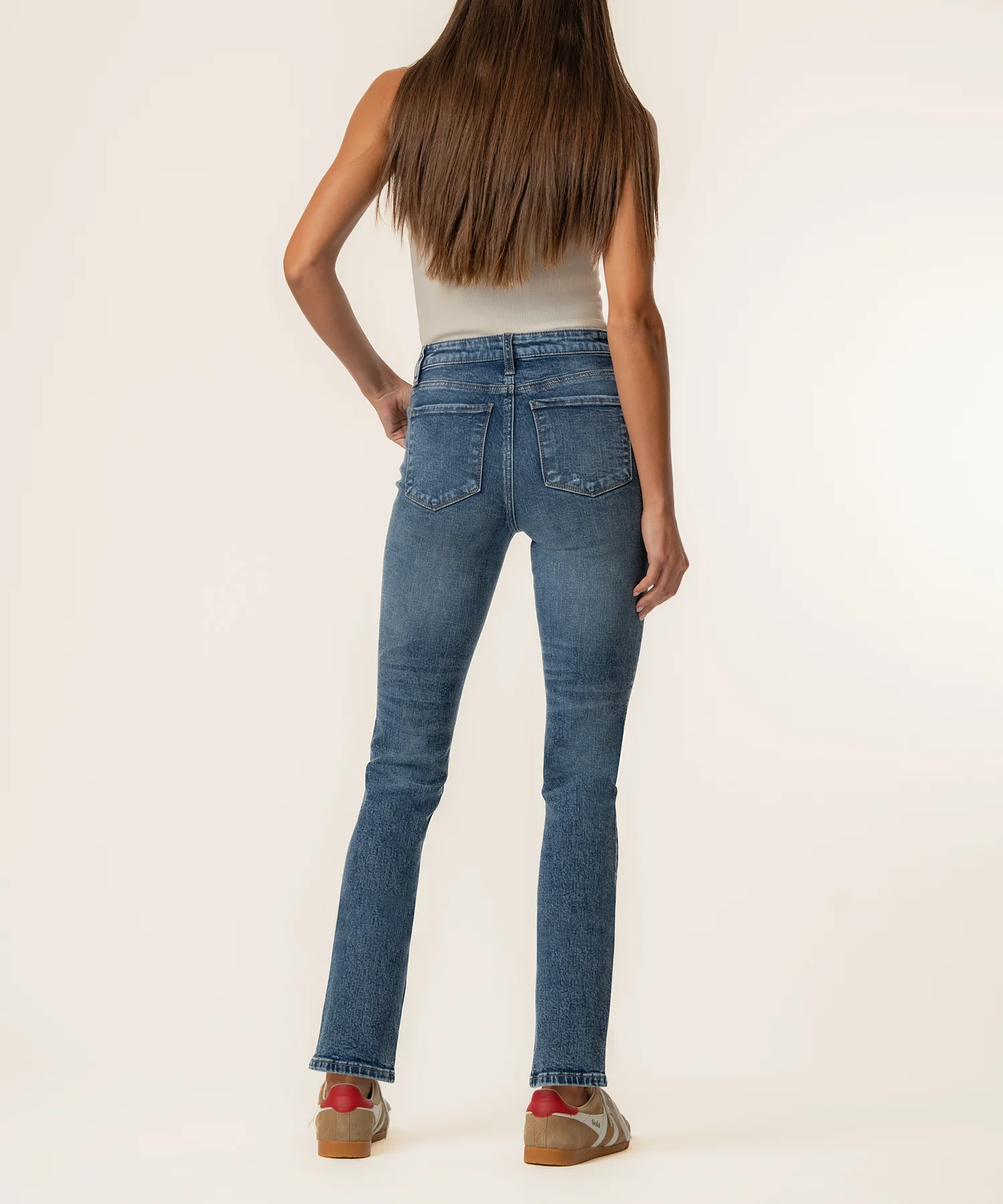 Reese High Rise Ankle Straight in Fresh Wasg - Image 3