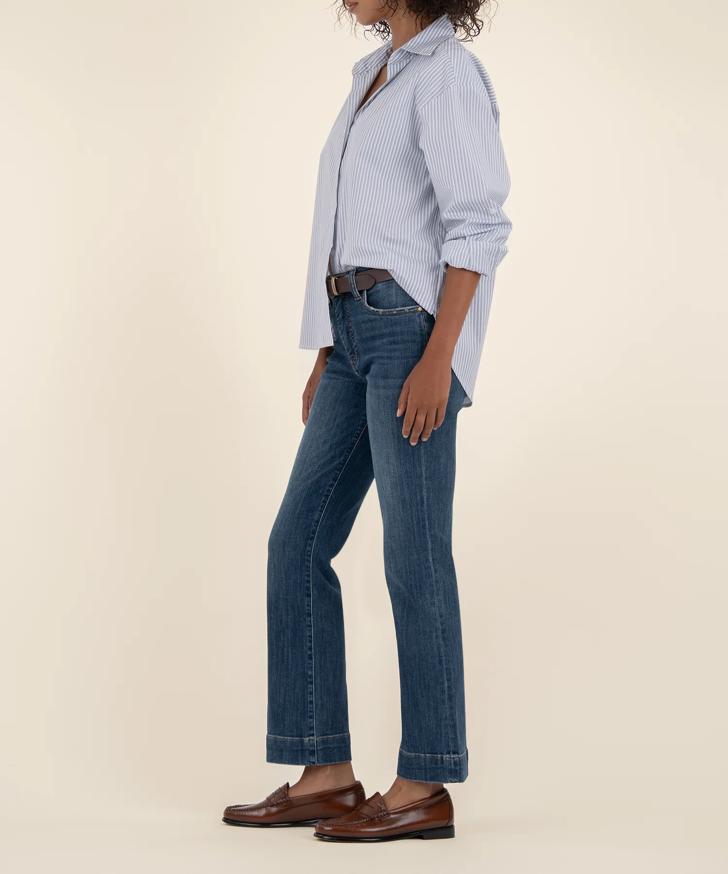 Kelsey High Rise Ankle Flare, Petite in Vibrant Wash - Image 3