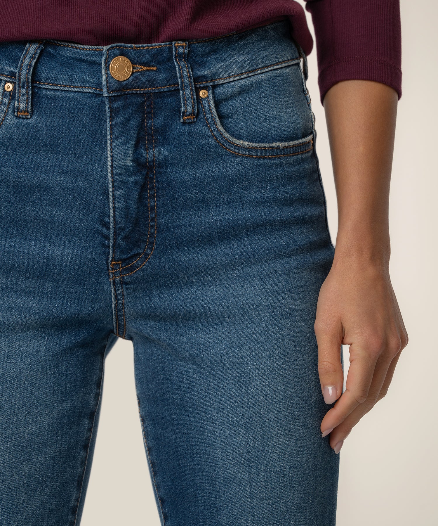Kelsey High Rise Ankle Flare, Petite in Cool Wash - Image 4