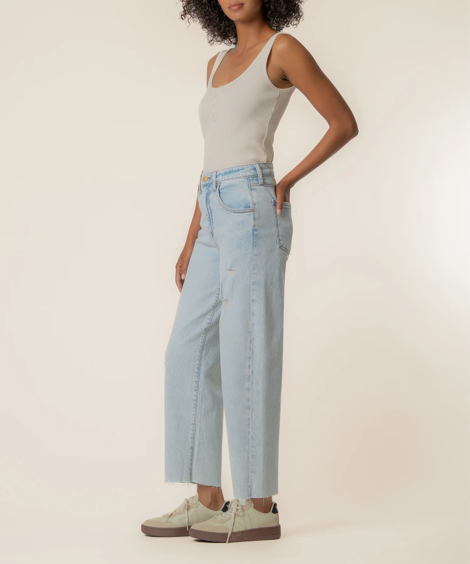 Gwen High Rise Wide Leg in Care Wash - Image 2