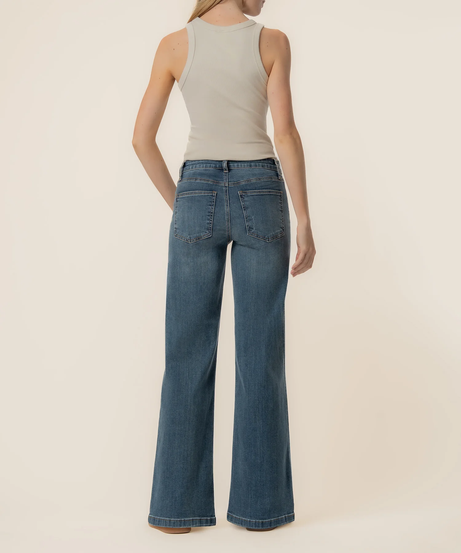 Jean High Rise Wide Straight Leg in Instructive Wash, Exclusive - Image 3