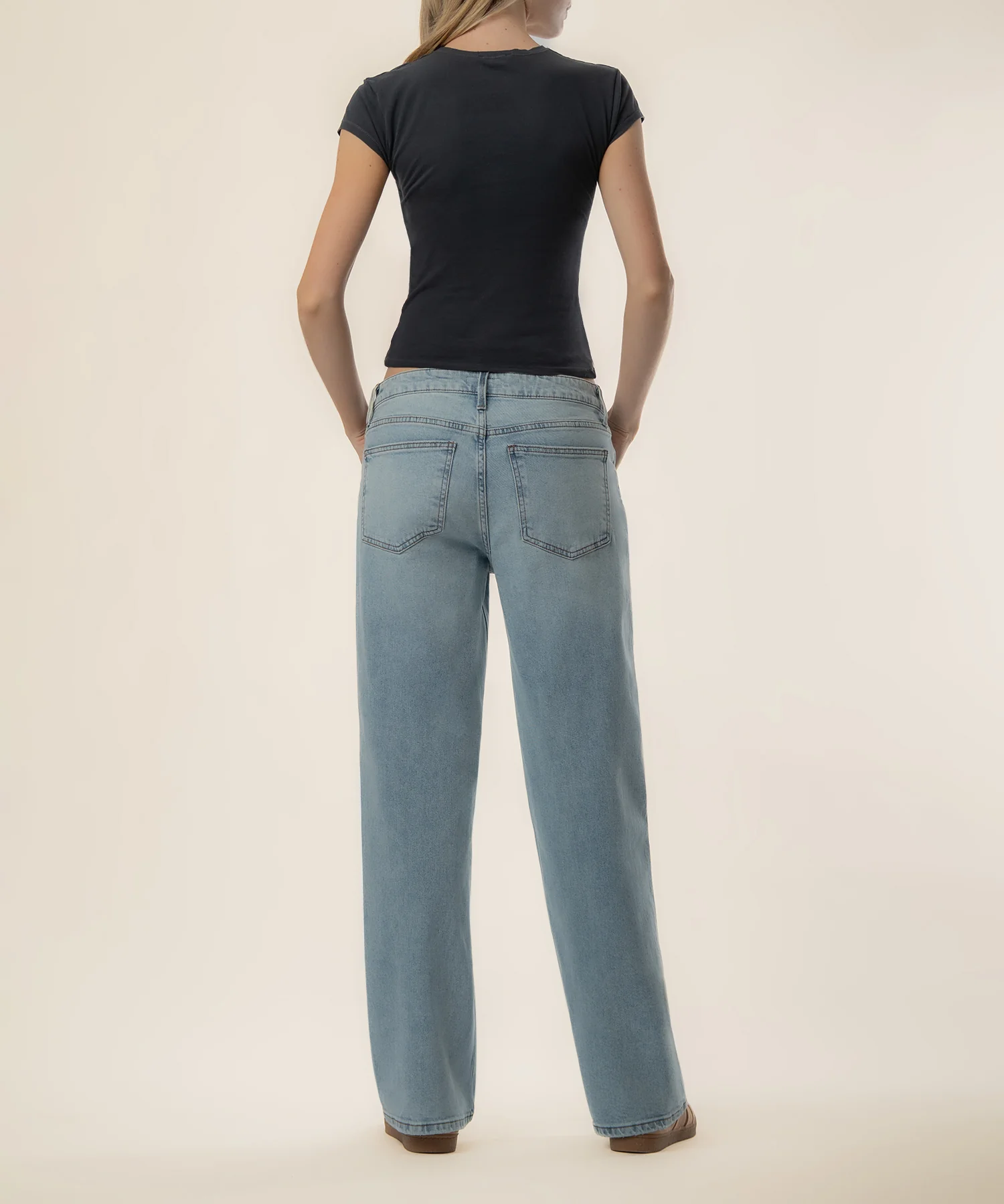 Selena Baggy Low Rise Straight Leg, Exclusive in Power Wash - Image 3