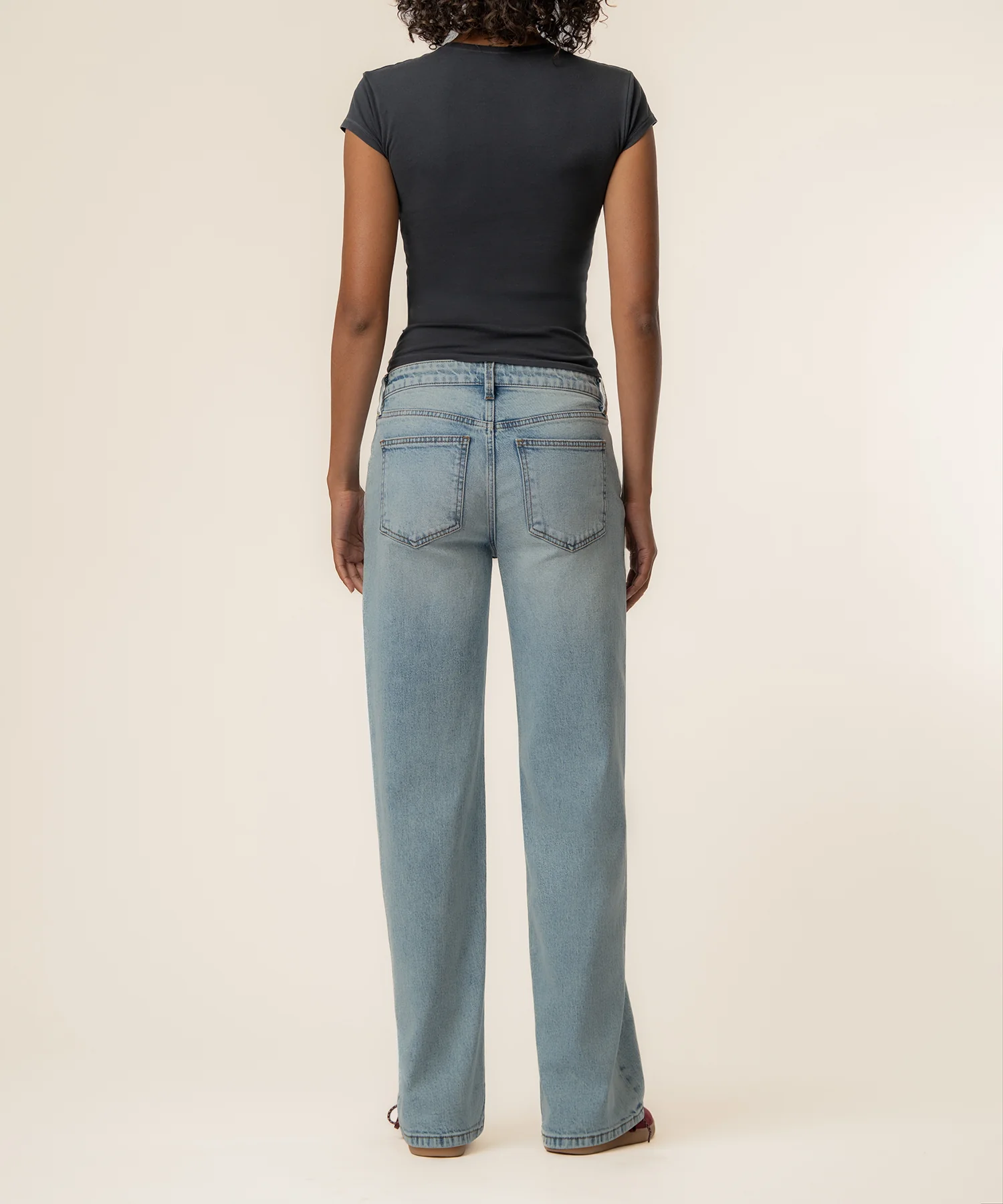 Selena Baggy Low Rise Straight Leg in Enthusiastic Wash - Image 3