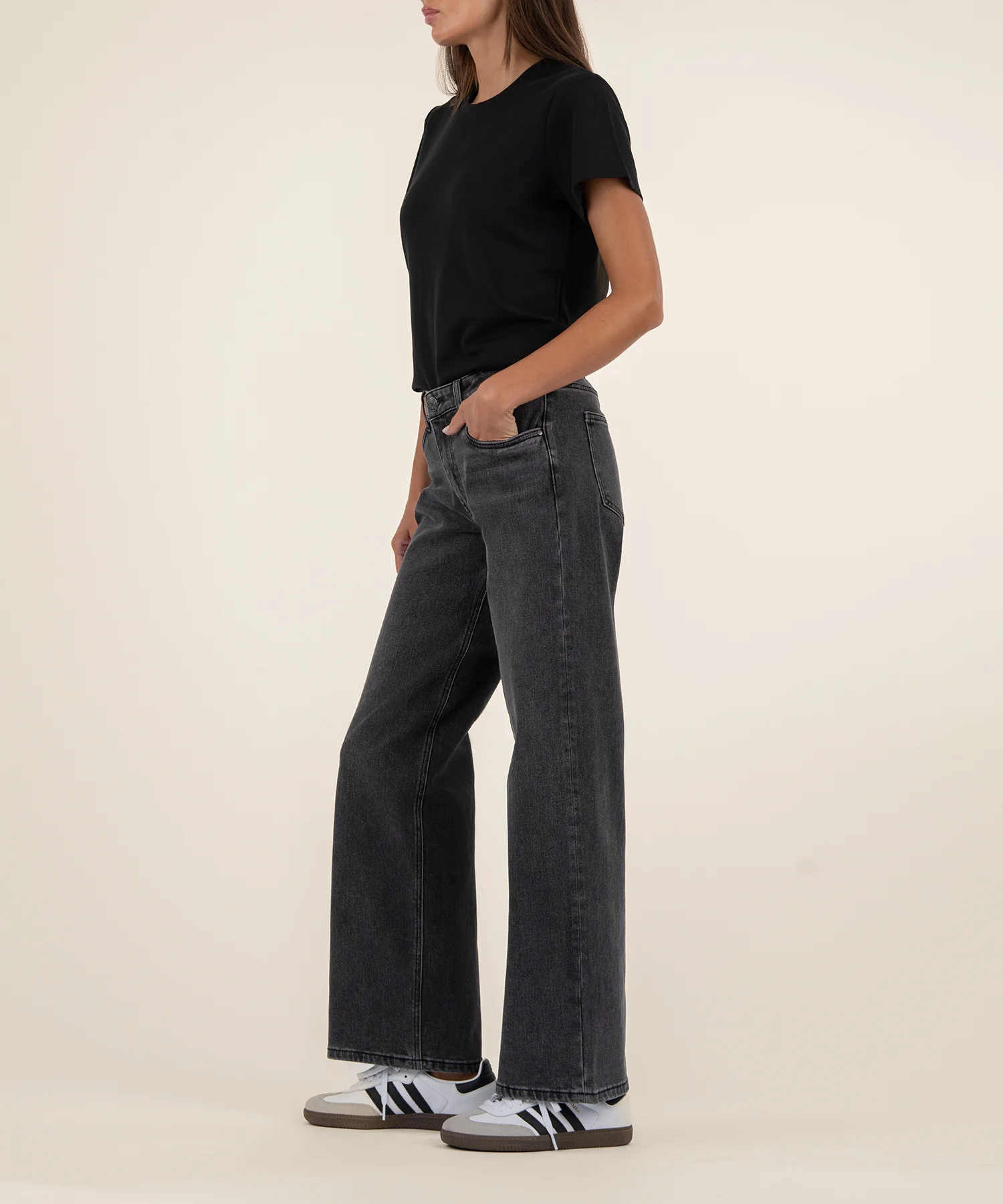 Selena Baggy Low Rise Straight Leg, Petite in Fateful Wash - Image 2