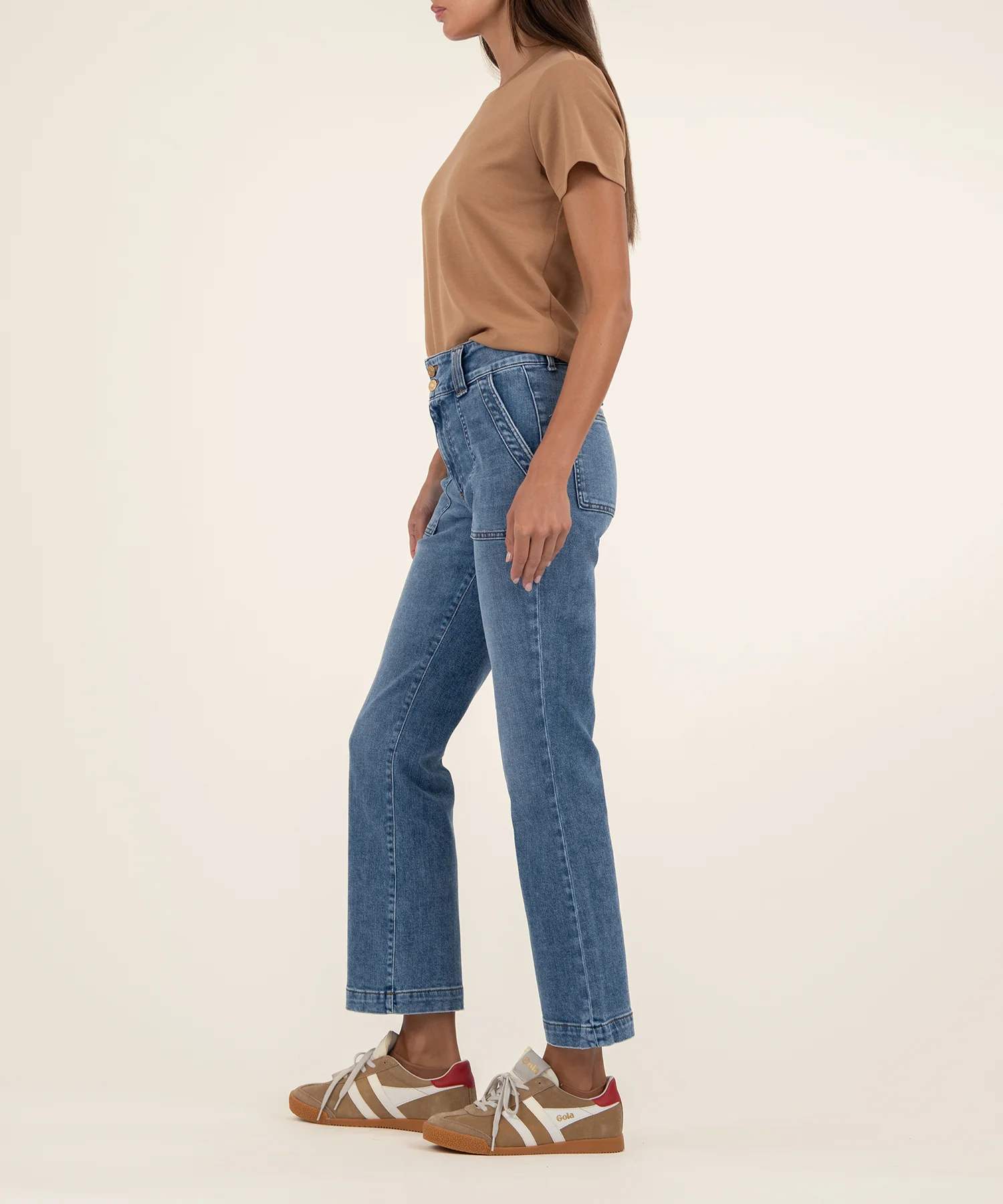 Kelsey High Rise Ankle Flare, Long Inseam in Spellbinding Wash - Image 2