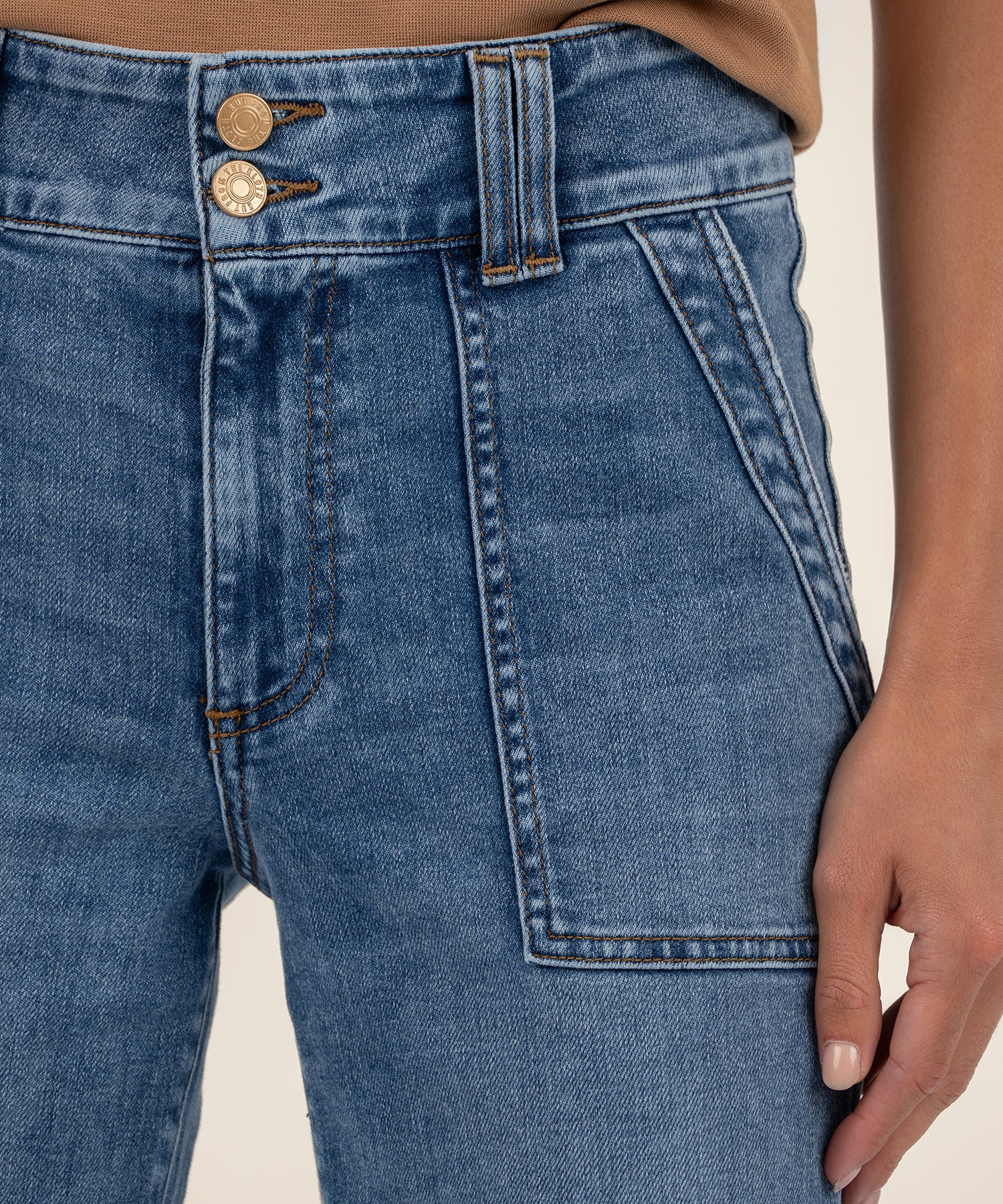 Kelsey High Rise Ankle Flare, Long Inseam in Spellbinding Wash - Image 4