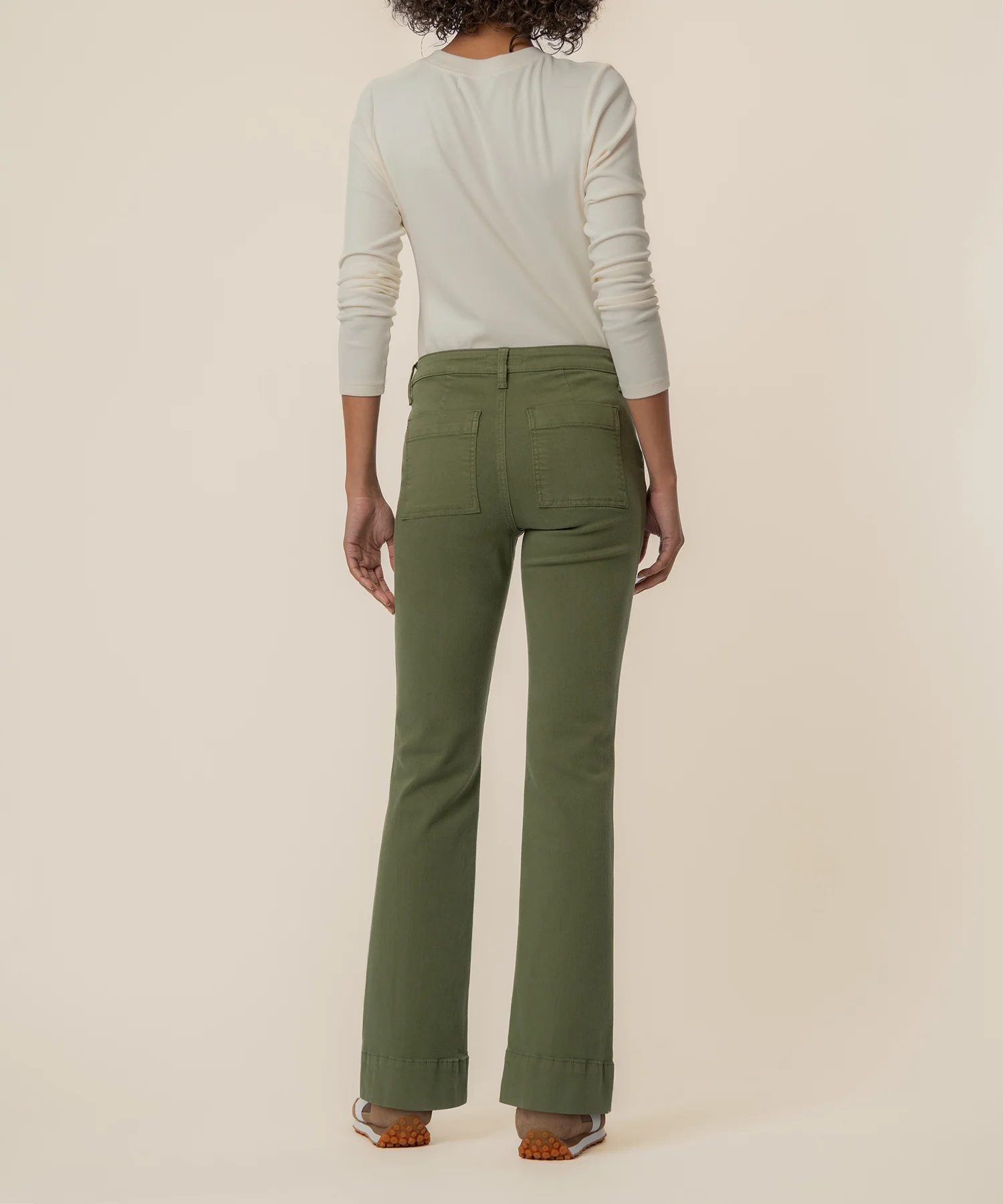 Stella High Rise Flare in Dill - Image 3