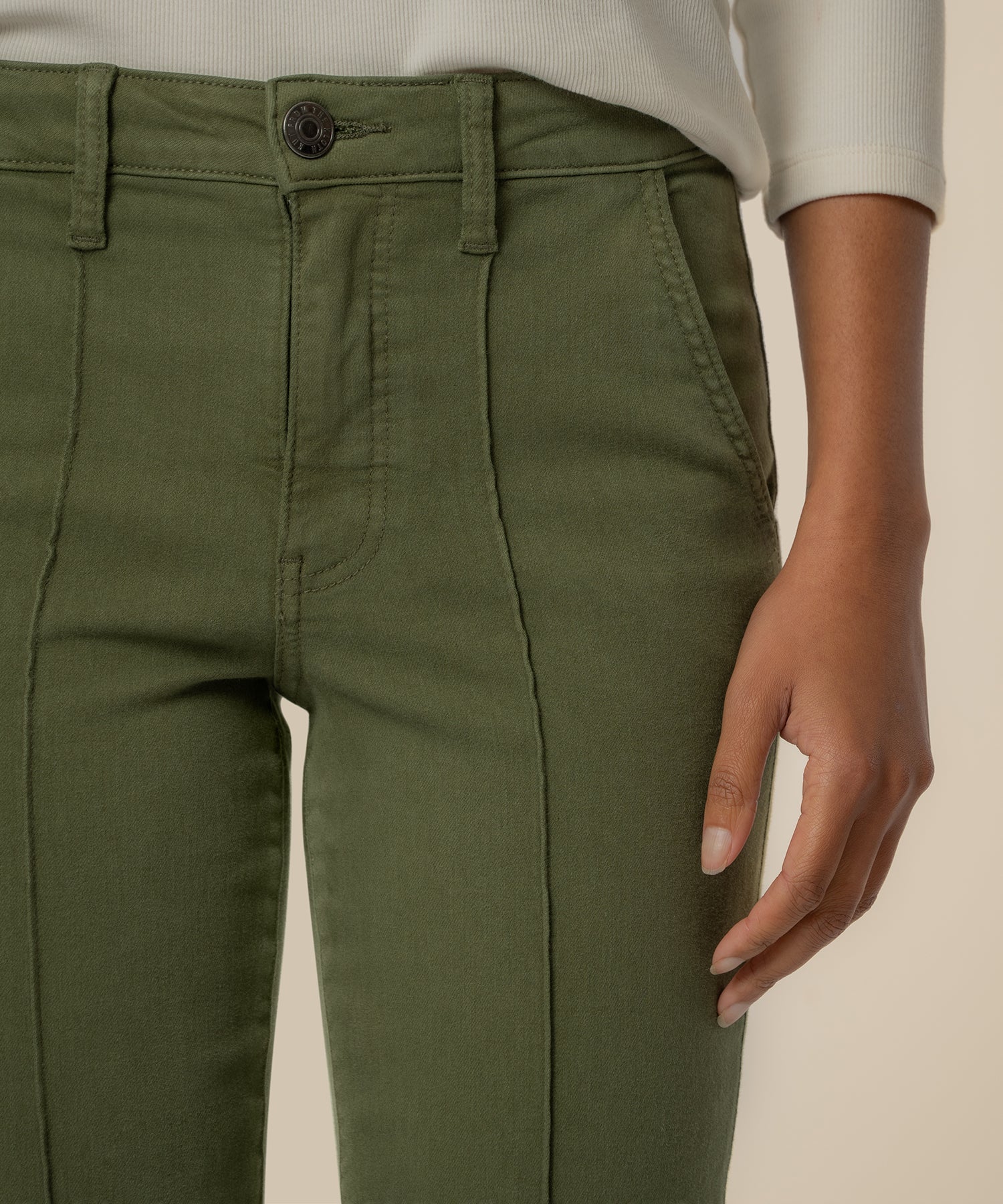 Stella High Rise Flare in Dill - Image 4
