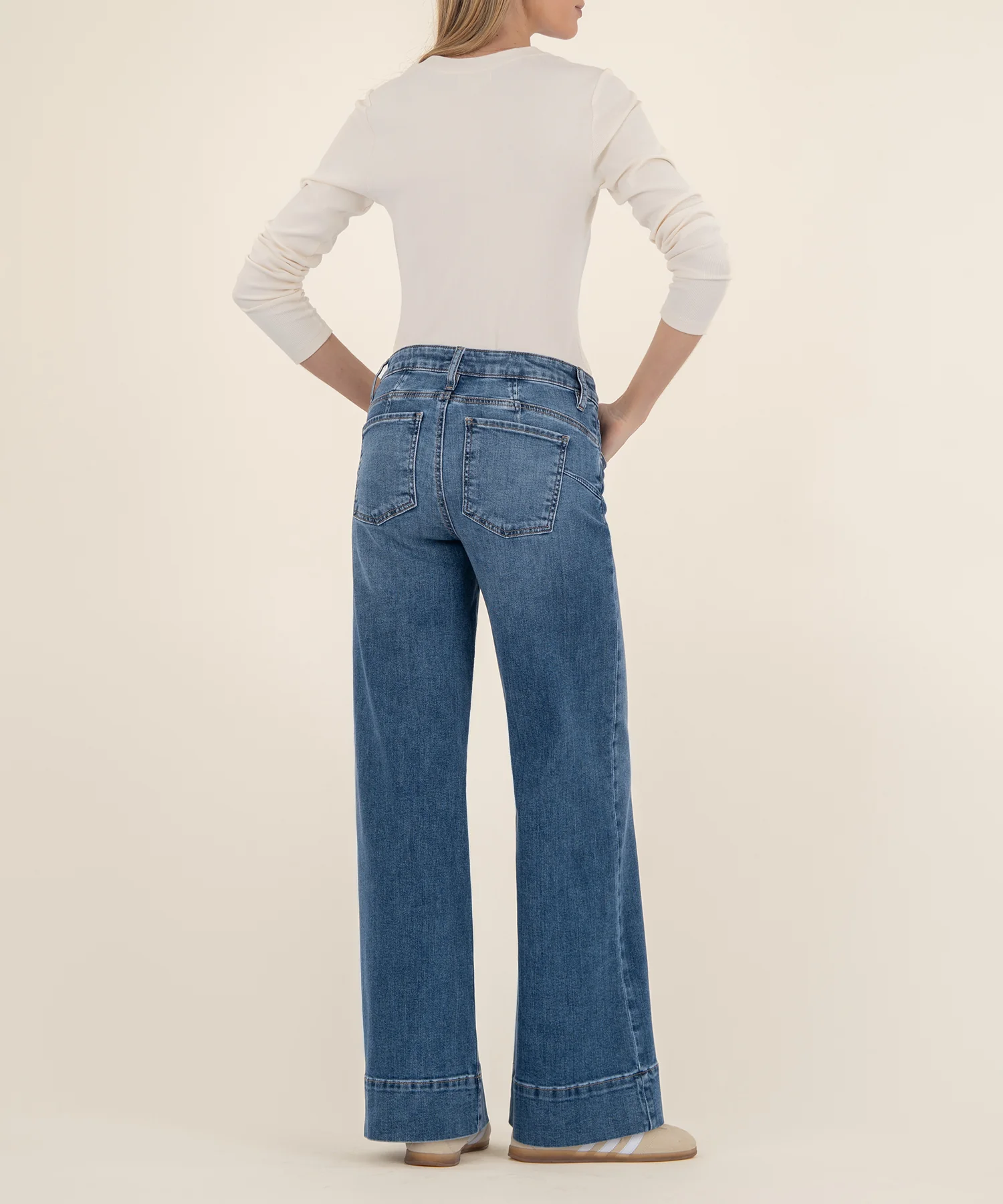 Maya High Rise Wide Leg, Petite in Amuse Wash - Image 3
