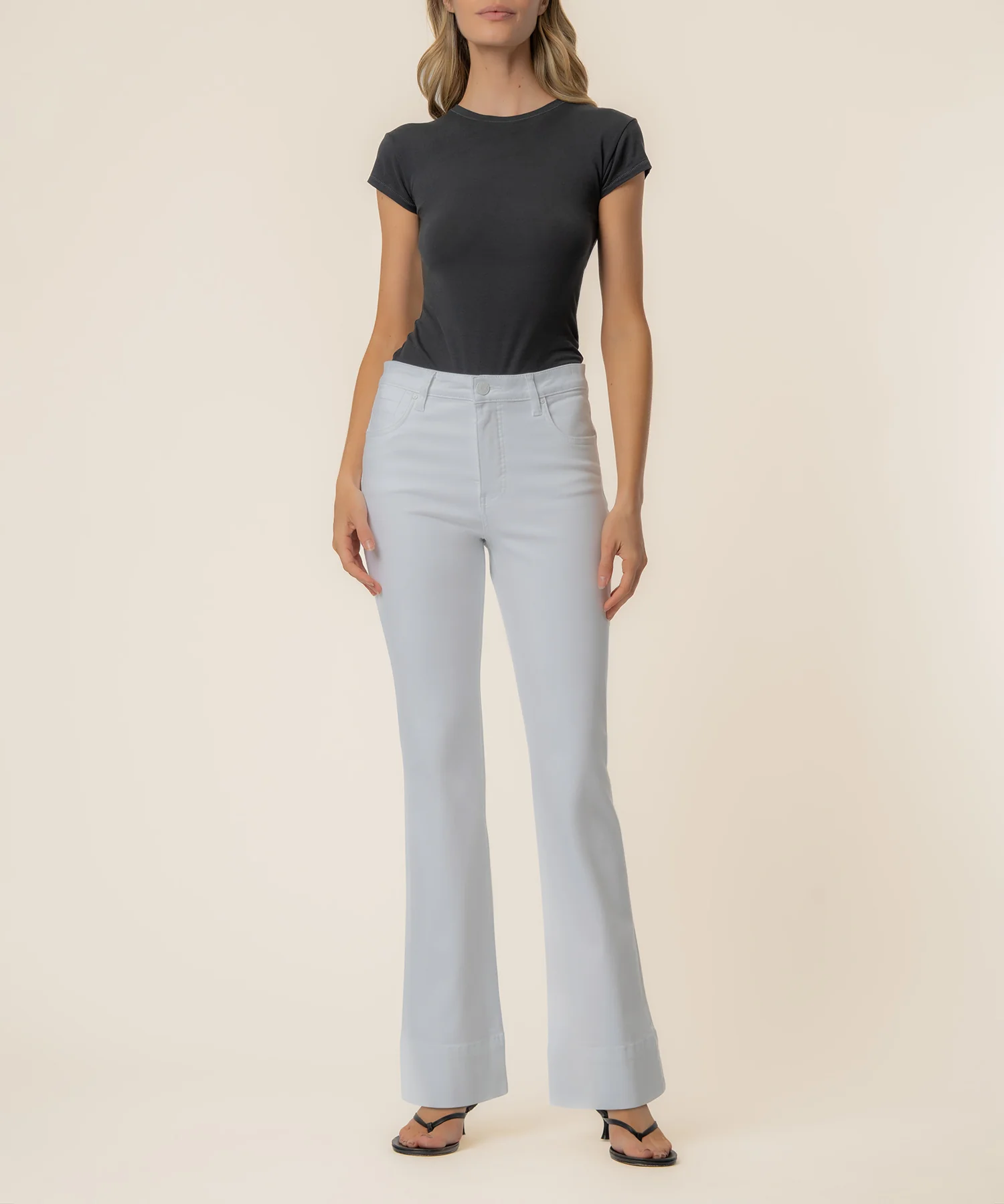 Stella High Rise Flare in Optic White