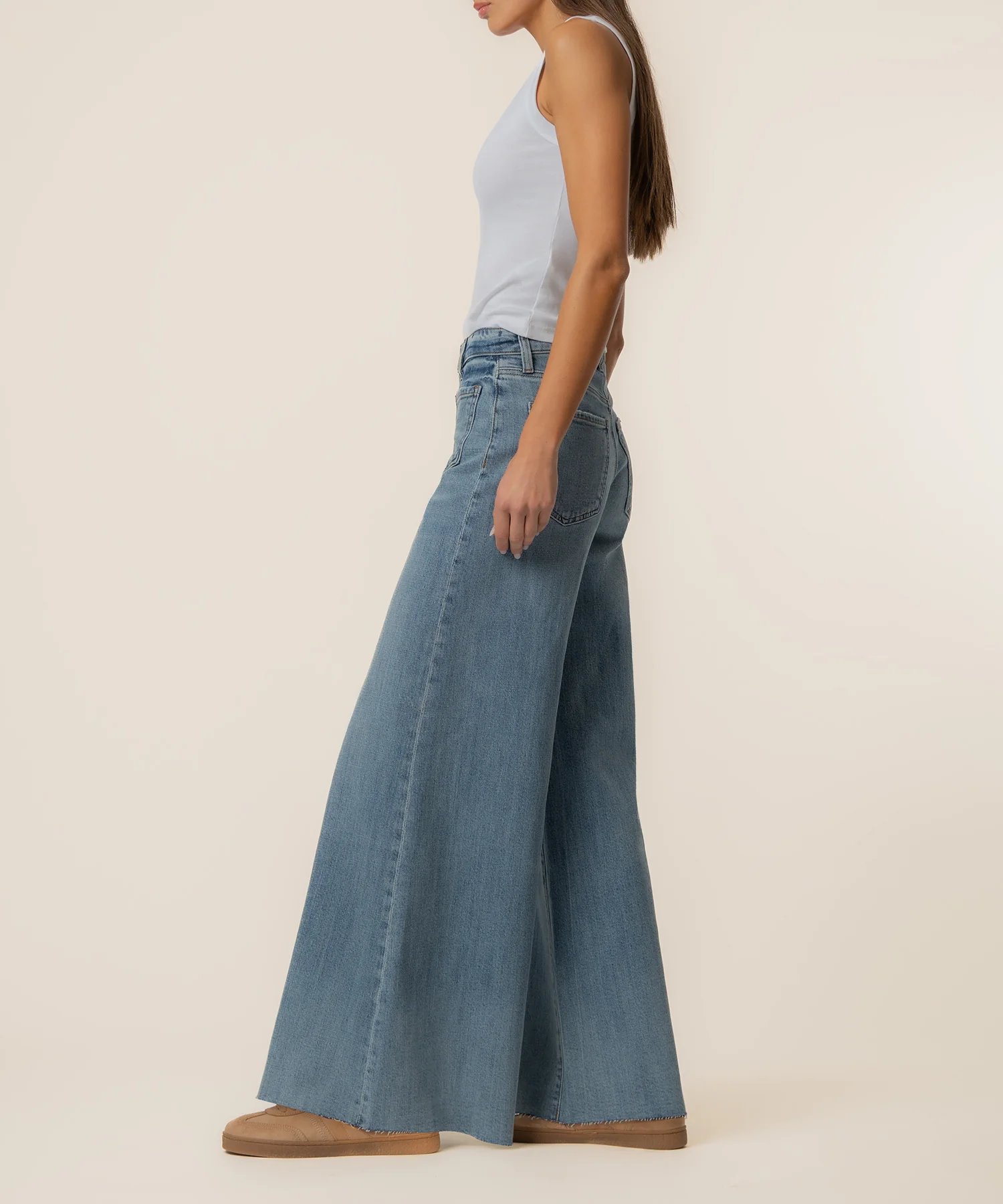 Blake High Rise Super Wide Leg in Bright Wash - Image 2