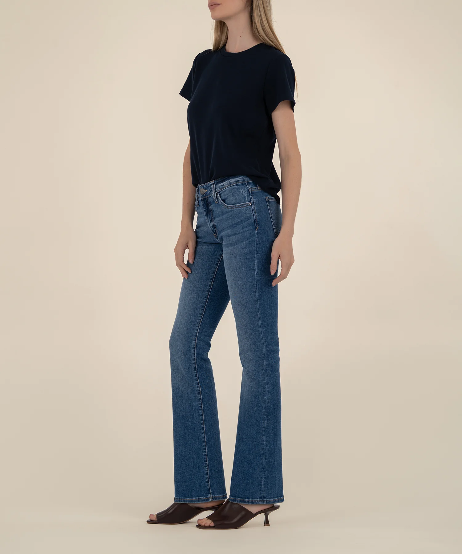 Natalie Mid Rise Bootcut, Petite in Studious Wash - Image 2