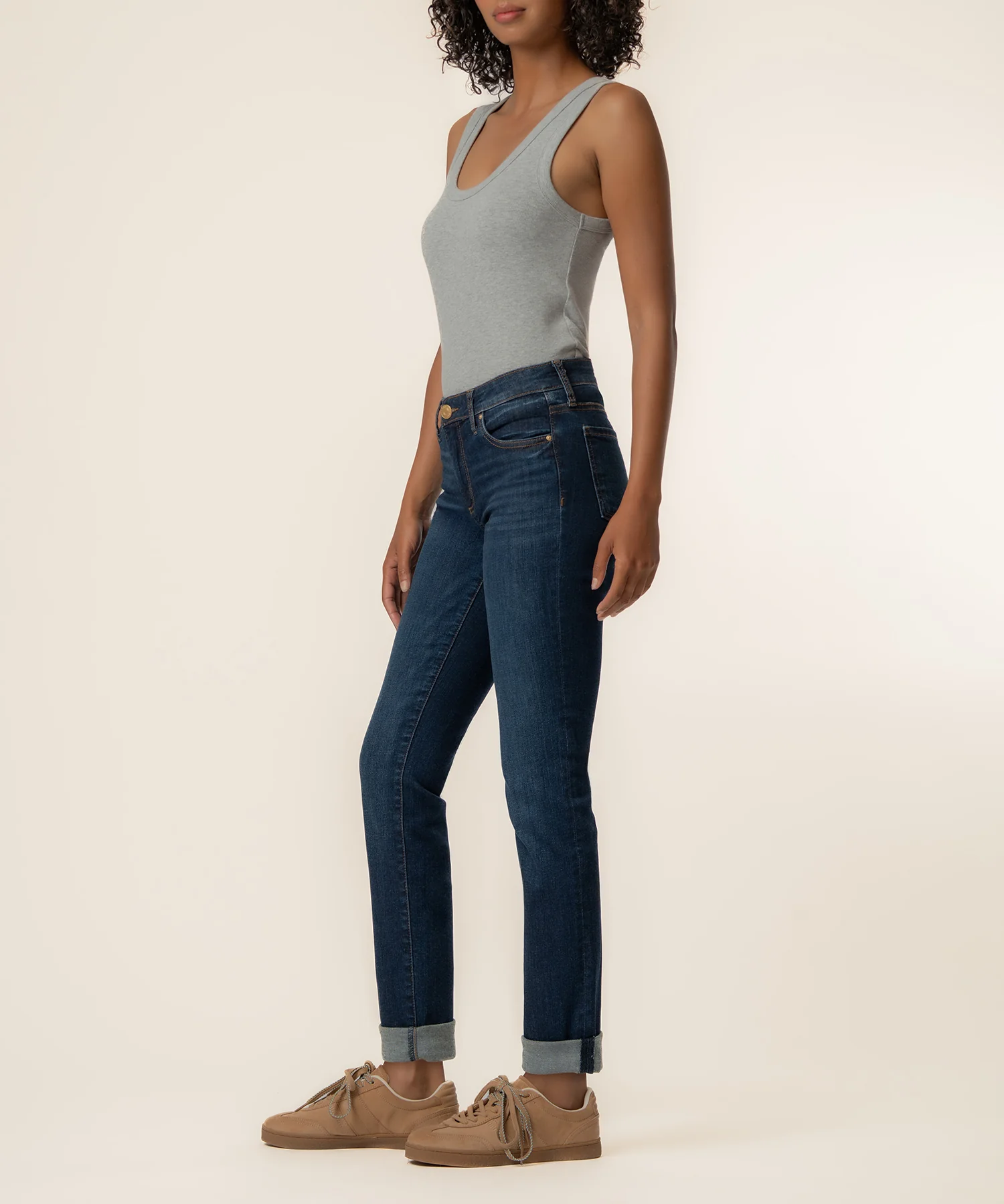 Catherine Mid Rise Boyfriend in Abelia Wash - Image 2