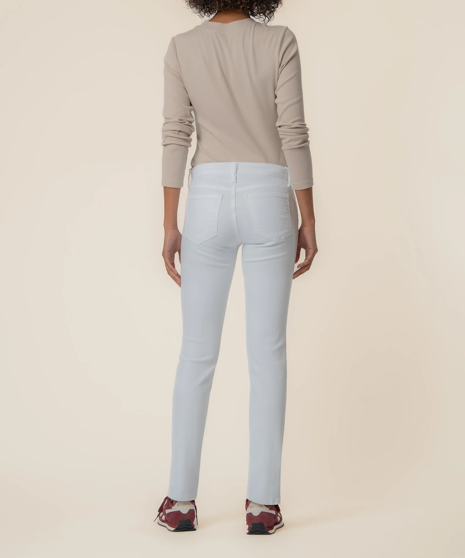 Catherine Mid Rise Boyfriend in Optic White - Image 6