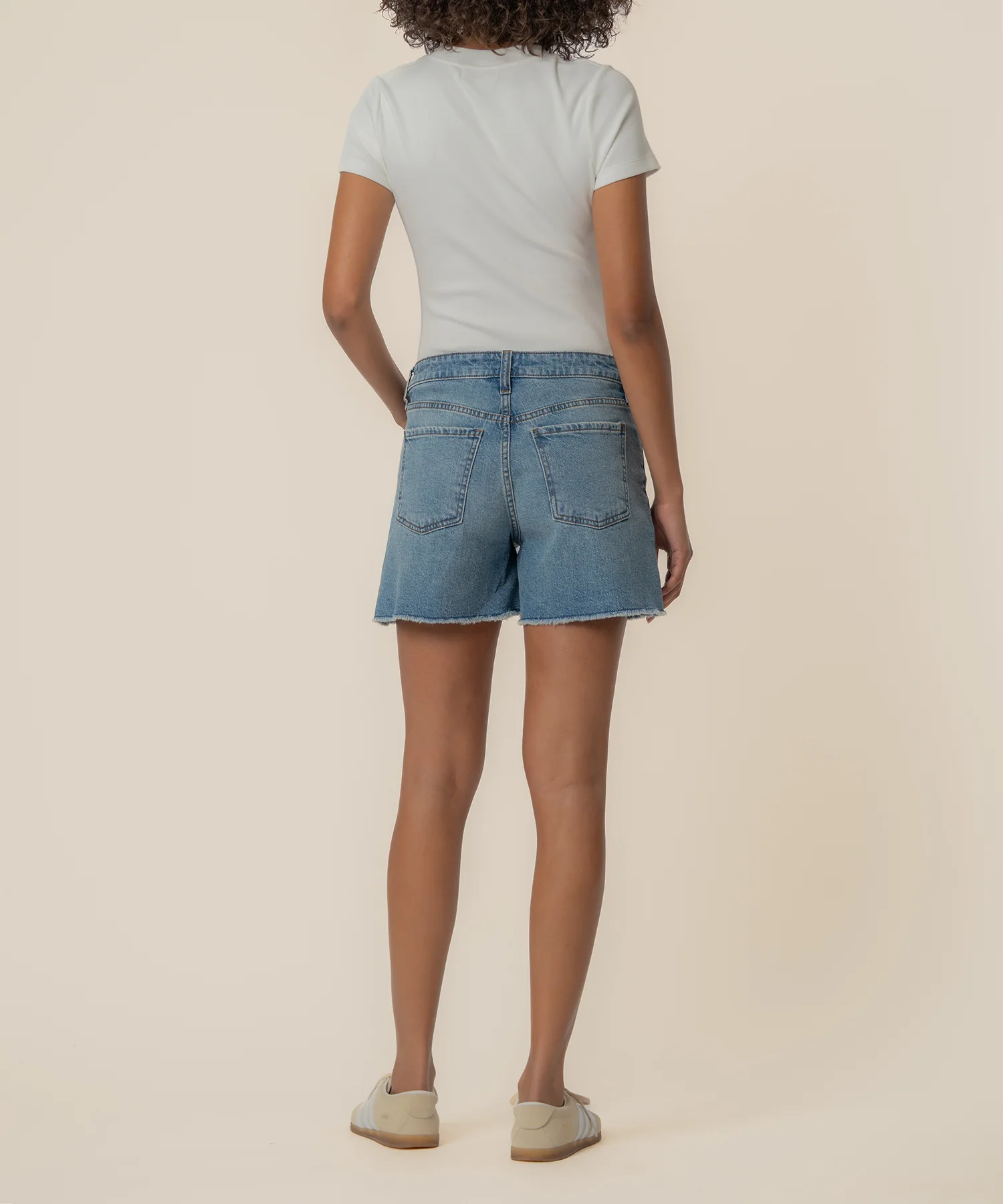 Jane High Rise Long Short in Whiz Wash - Image 3