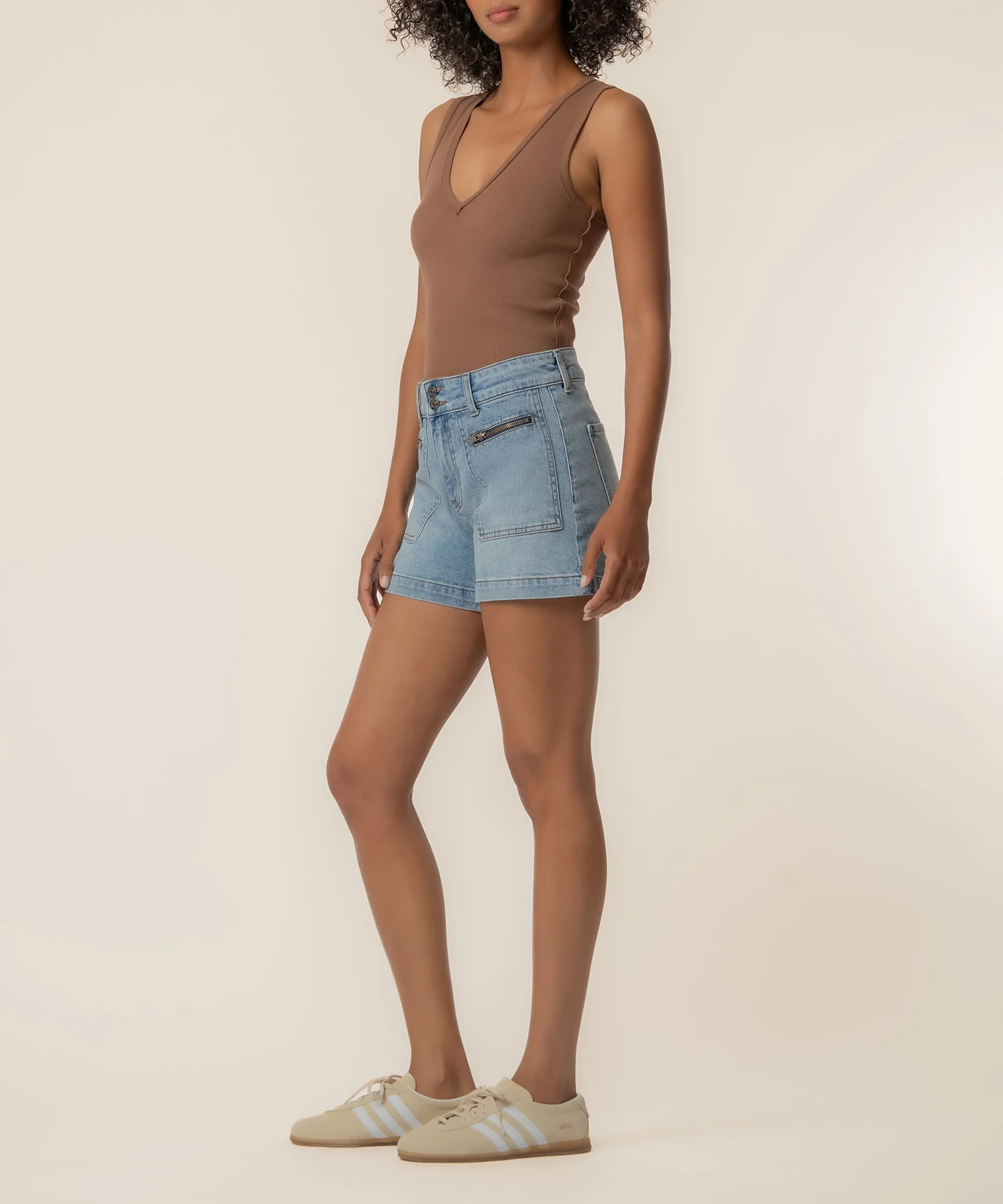 Jane High Rise Long Short in Order Wash - Image 2