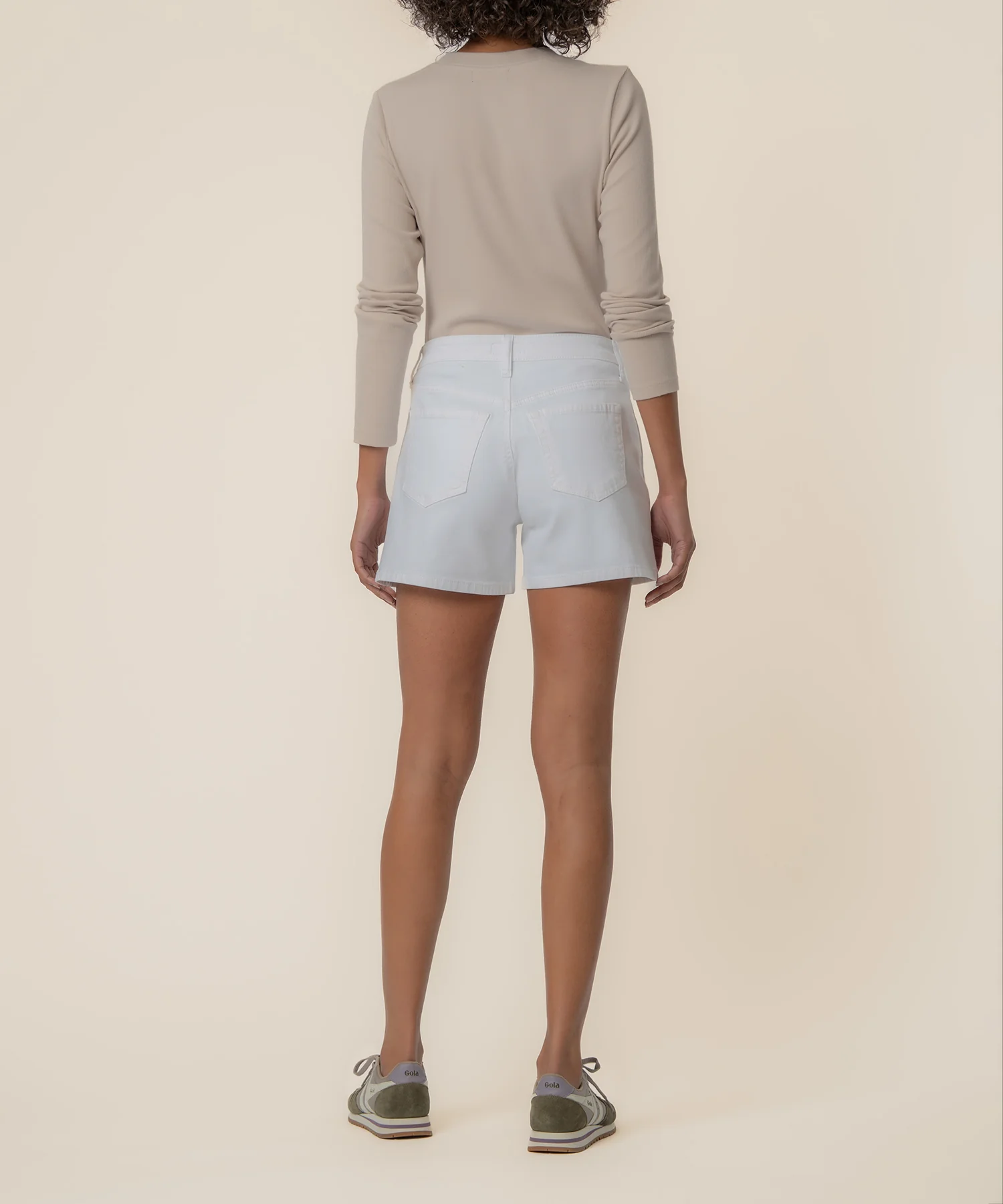 Jane High Rise Short in Optic White - Image 3