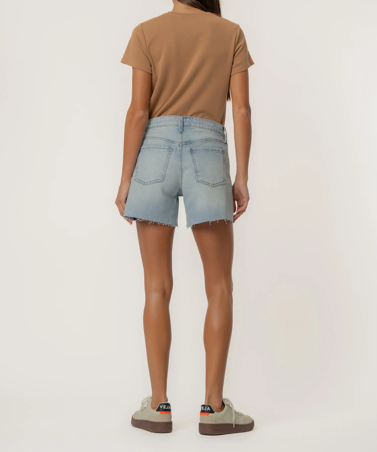 Jane High Rise Long Short in Deep wash - Image 3