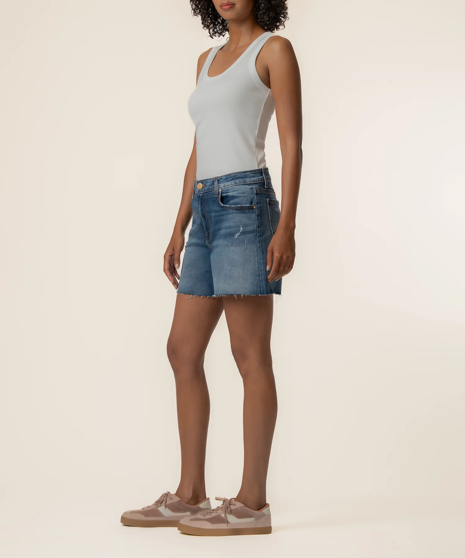 Jane High Rise Long Short, Exclusive in Indicate Wash - Image 2