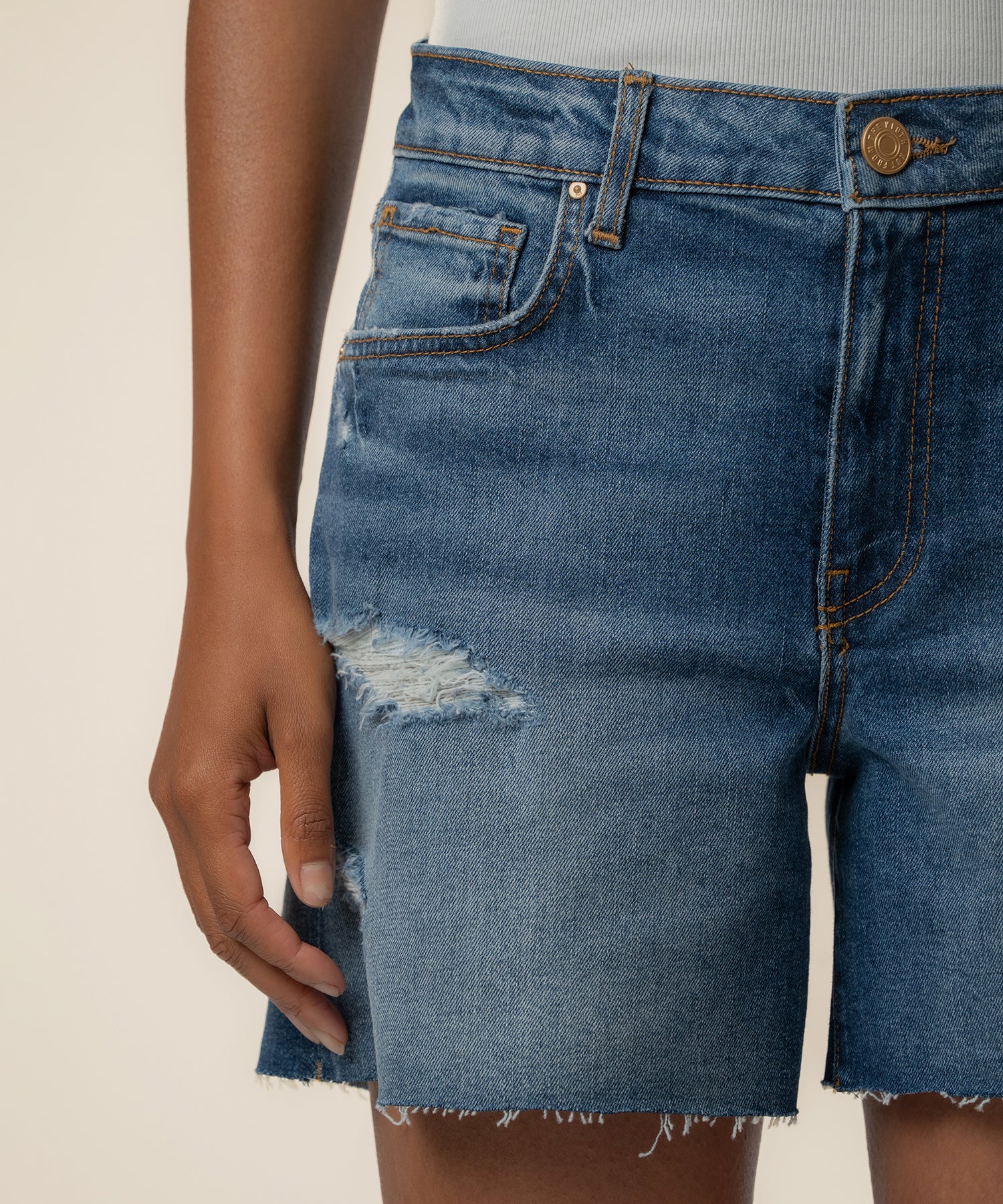 Jane High Rise Long Short, Exclusive in Indicate Wash - Image 5