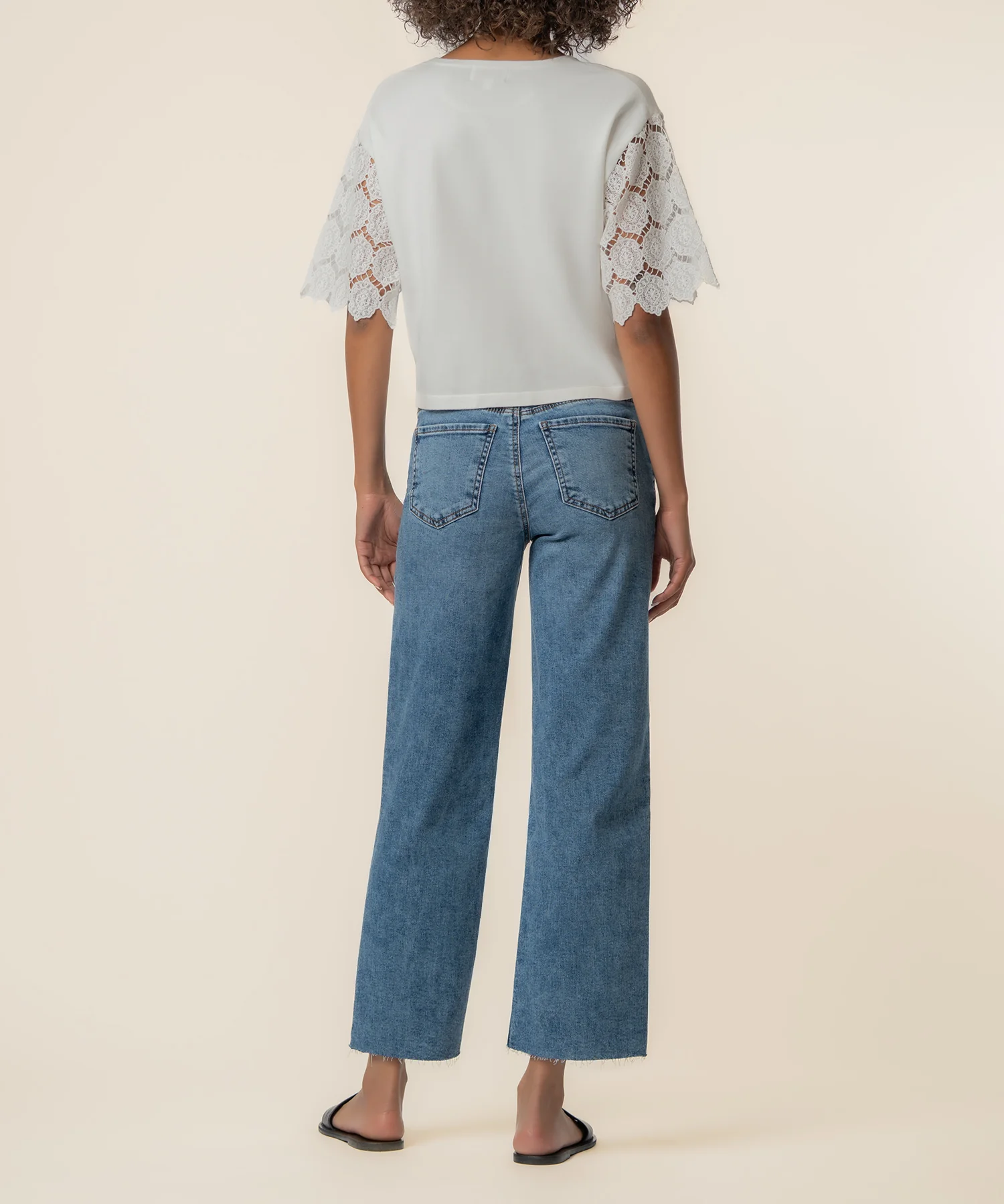 Coco Sweater Knit Top in White - Image 3