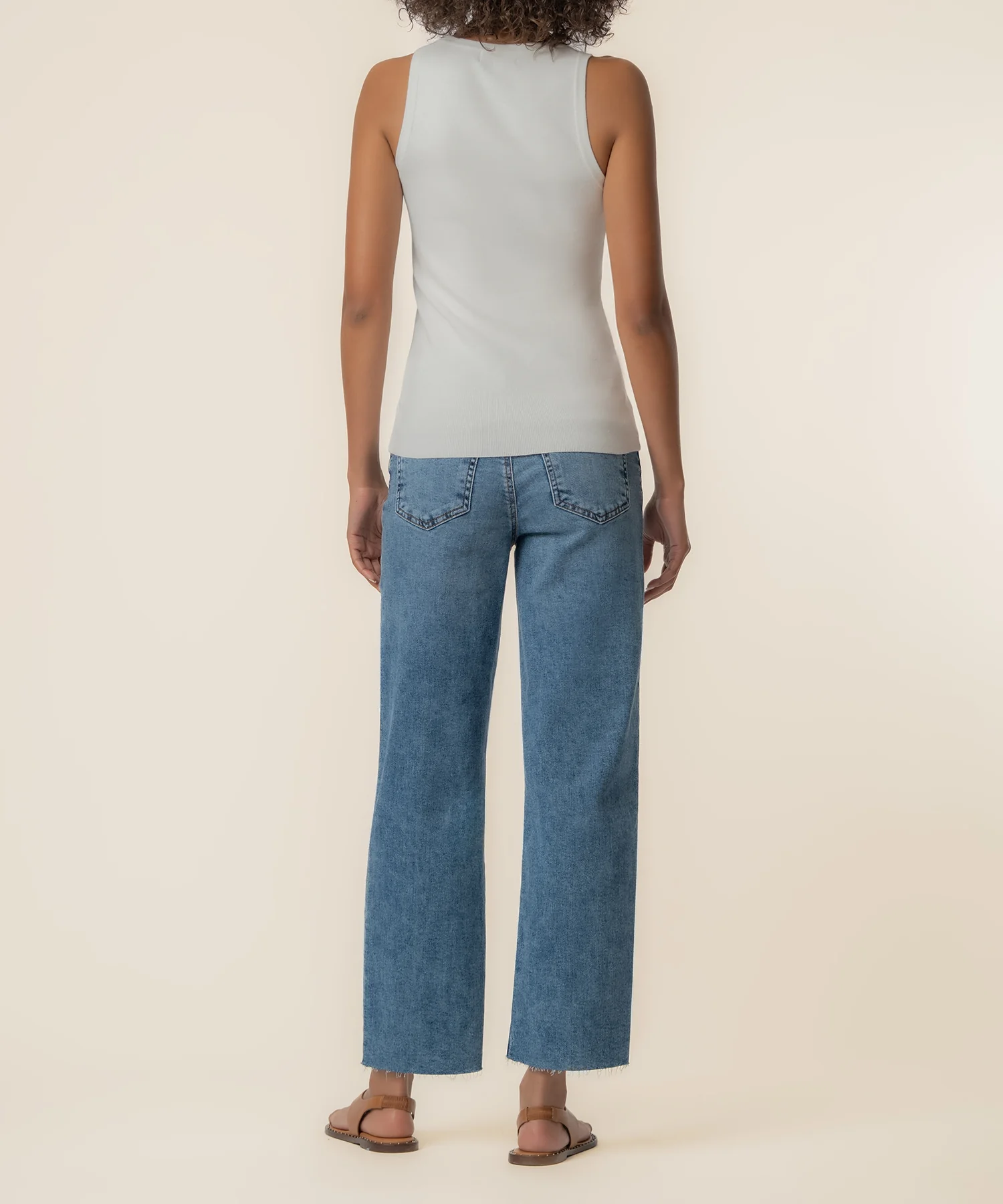 Sena Sweater Tank Top in White - Image 3