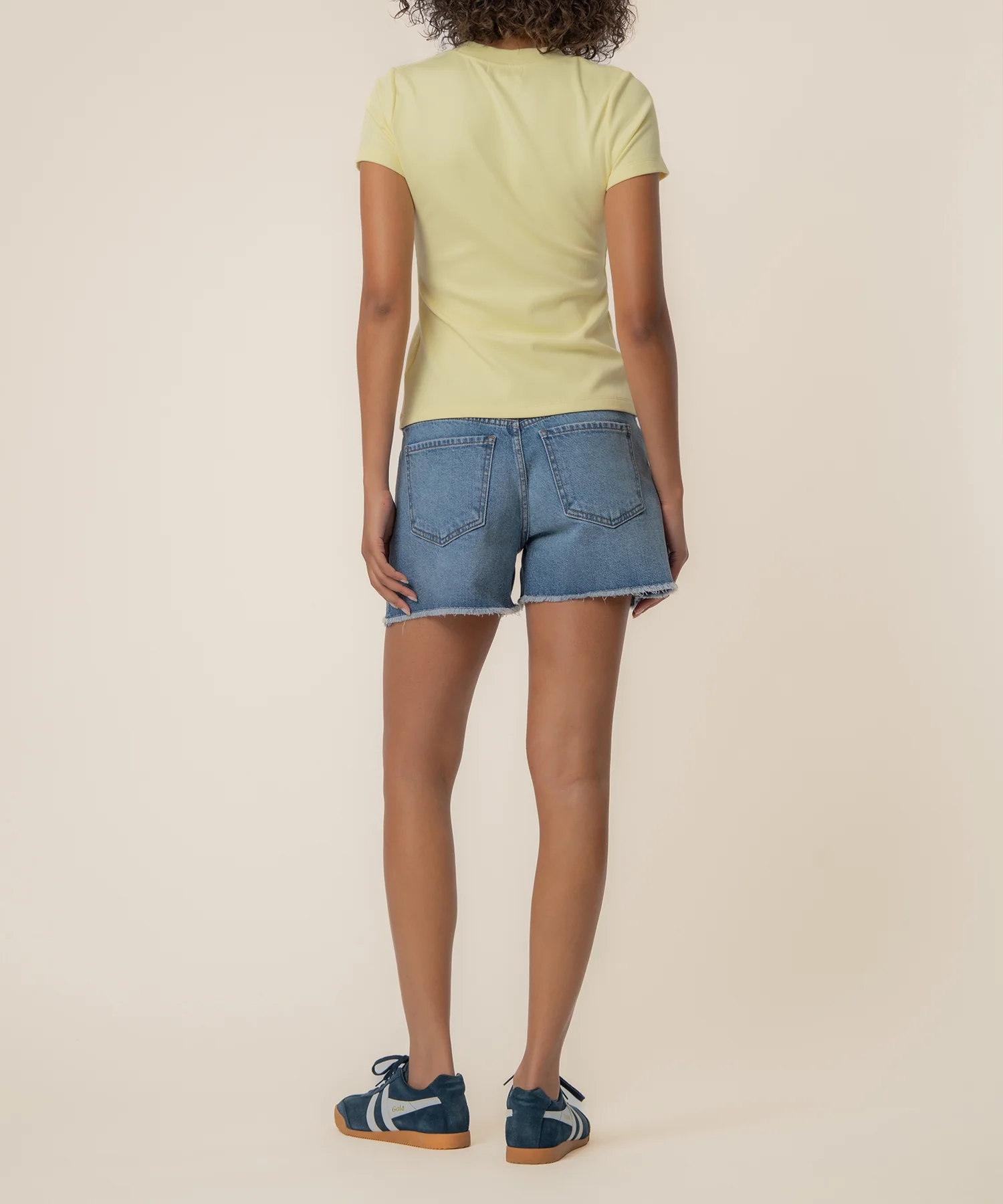 Langley Rib Top in Pastel Yellow - Image 3