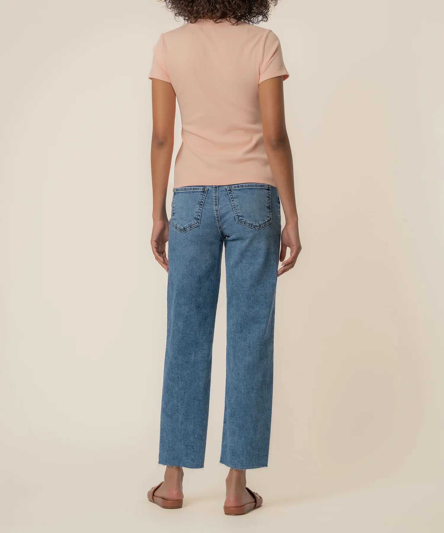 Langley Rib Top in Sherbert - Image 3