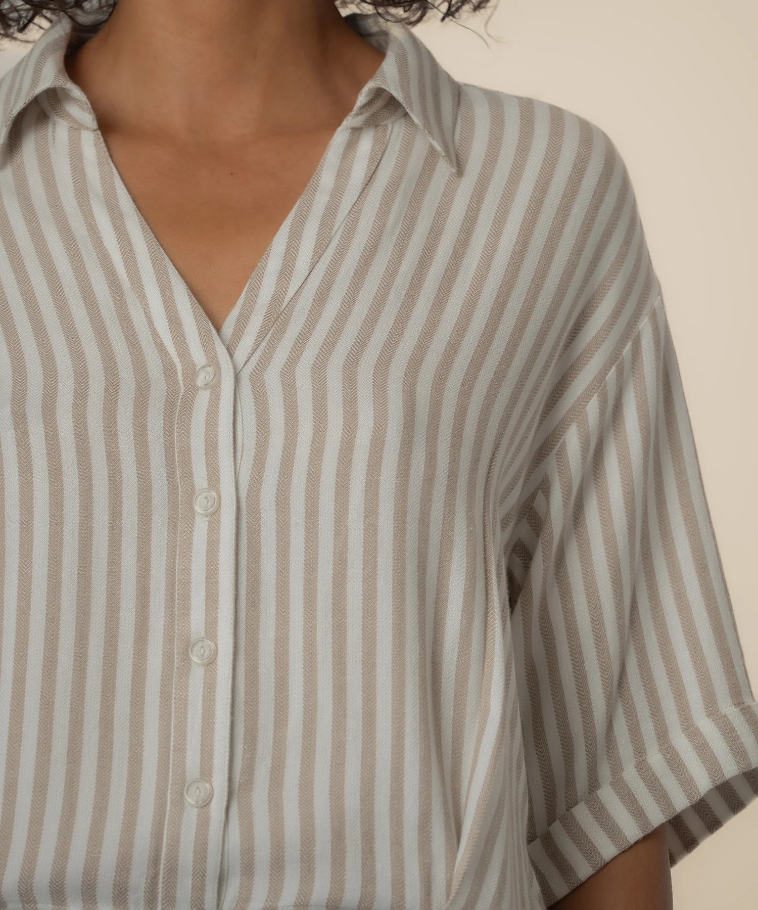 Donna Top in Ivory/Taupe - Image 4