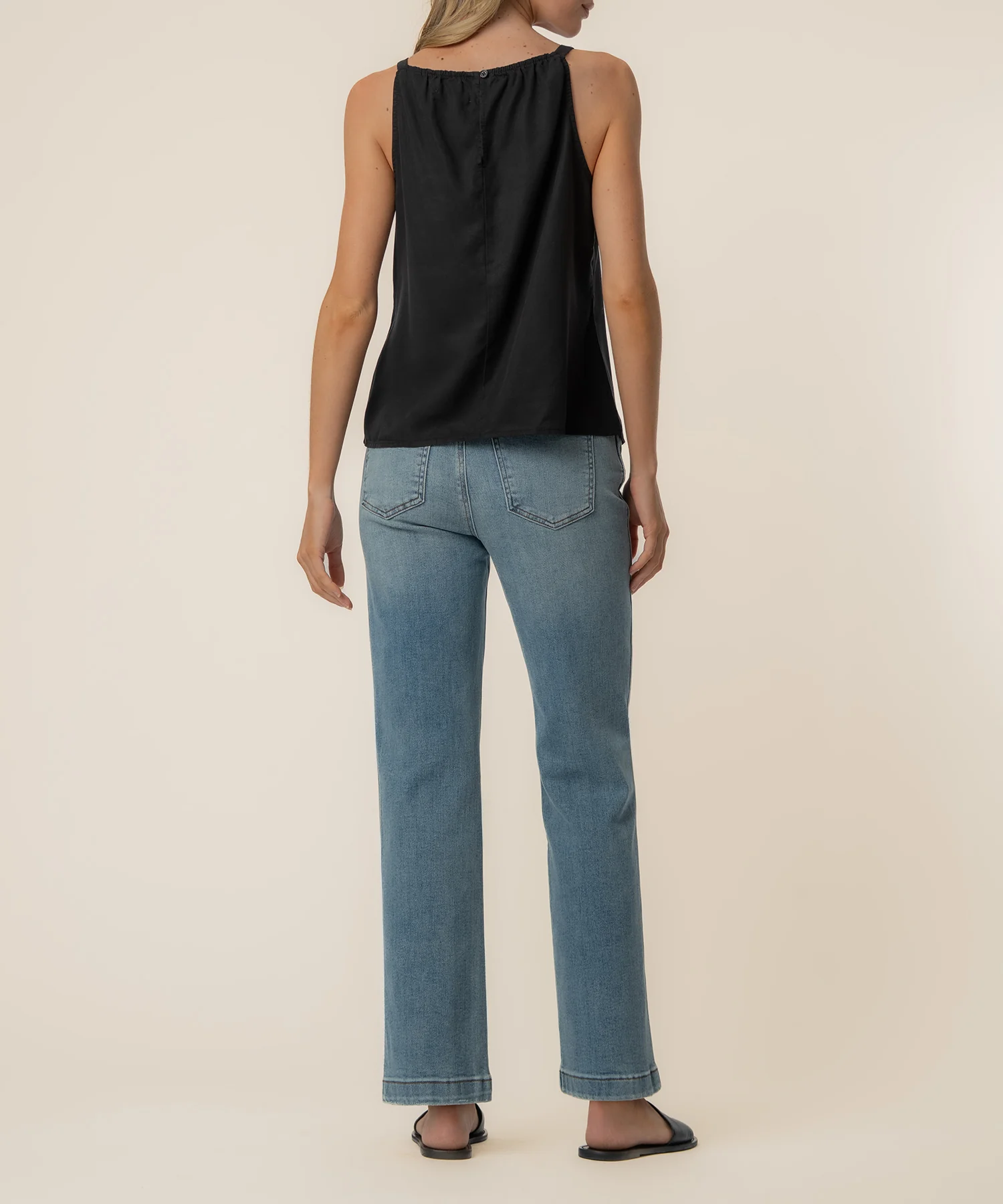 Carmen Sleeveless Top in Black - Image 3