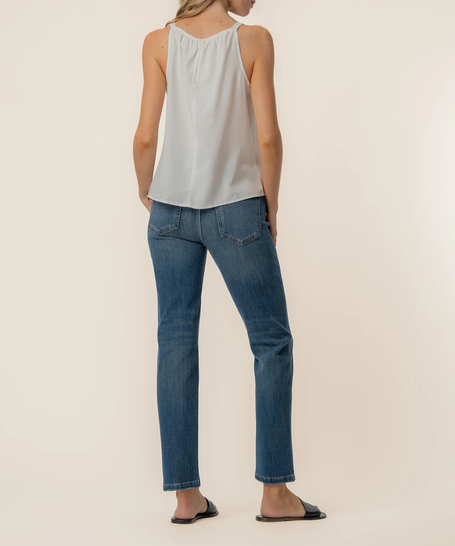 Carmen Sleeveless Top in Cream - Image 3