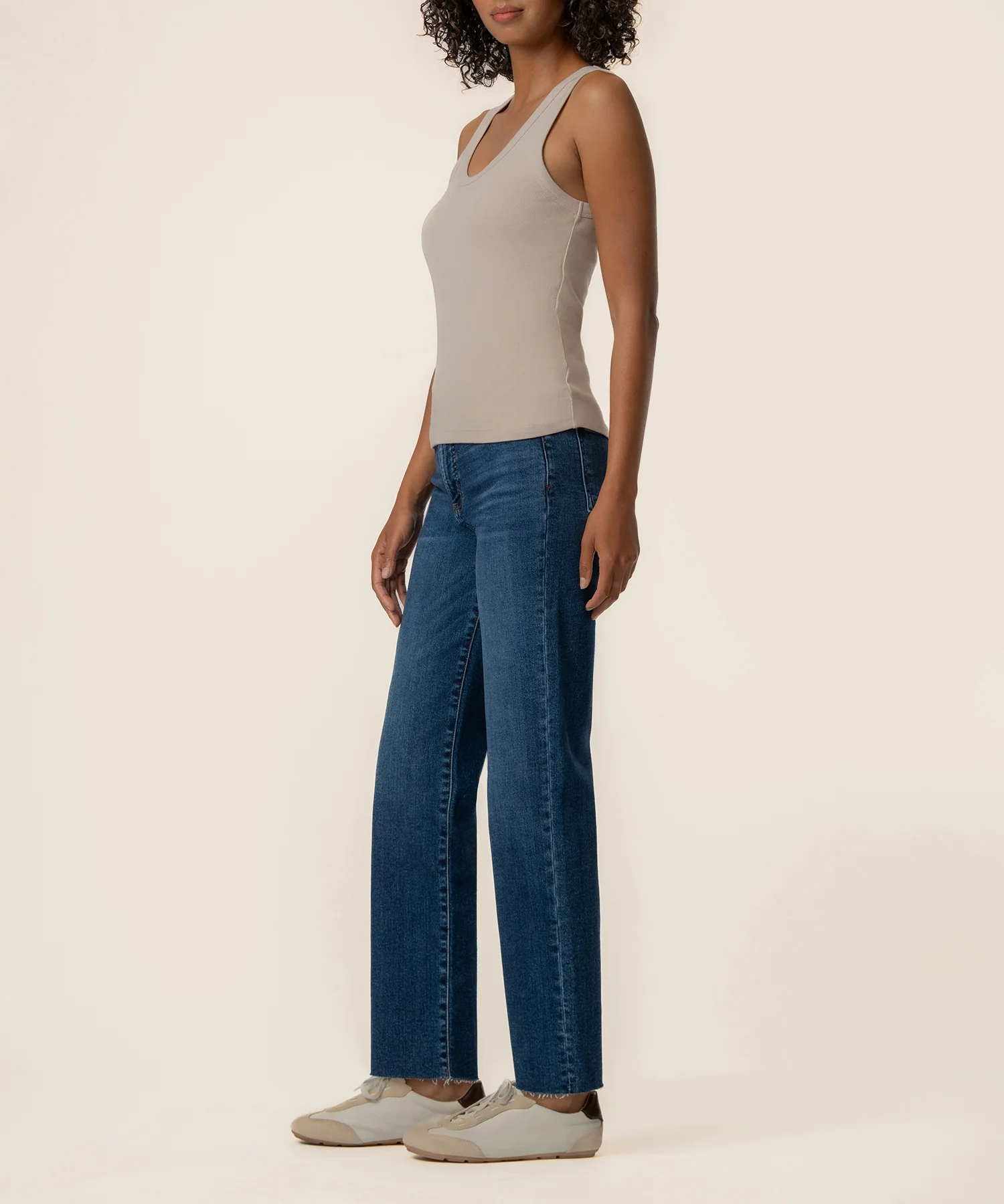 Anastasia Tank Top in Taupe - Image 2