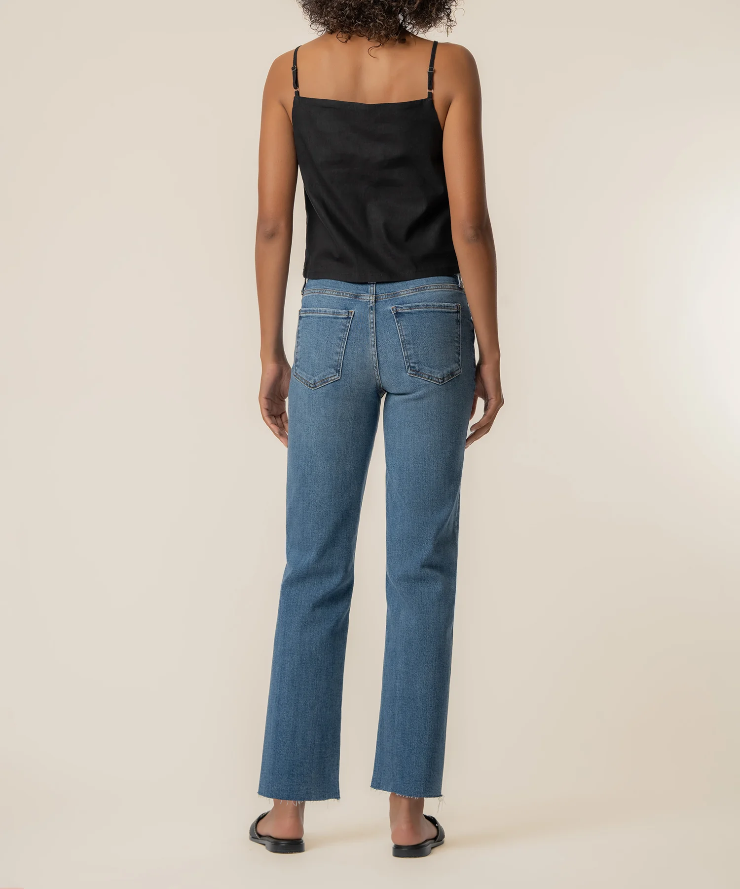 Kerri Spaghetti Strap Top in Black - Image 3