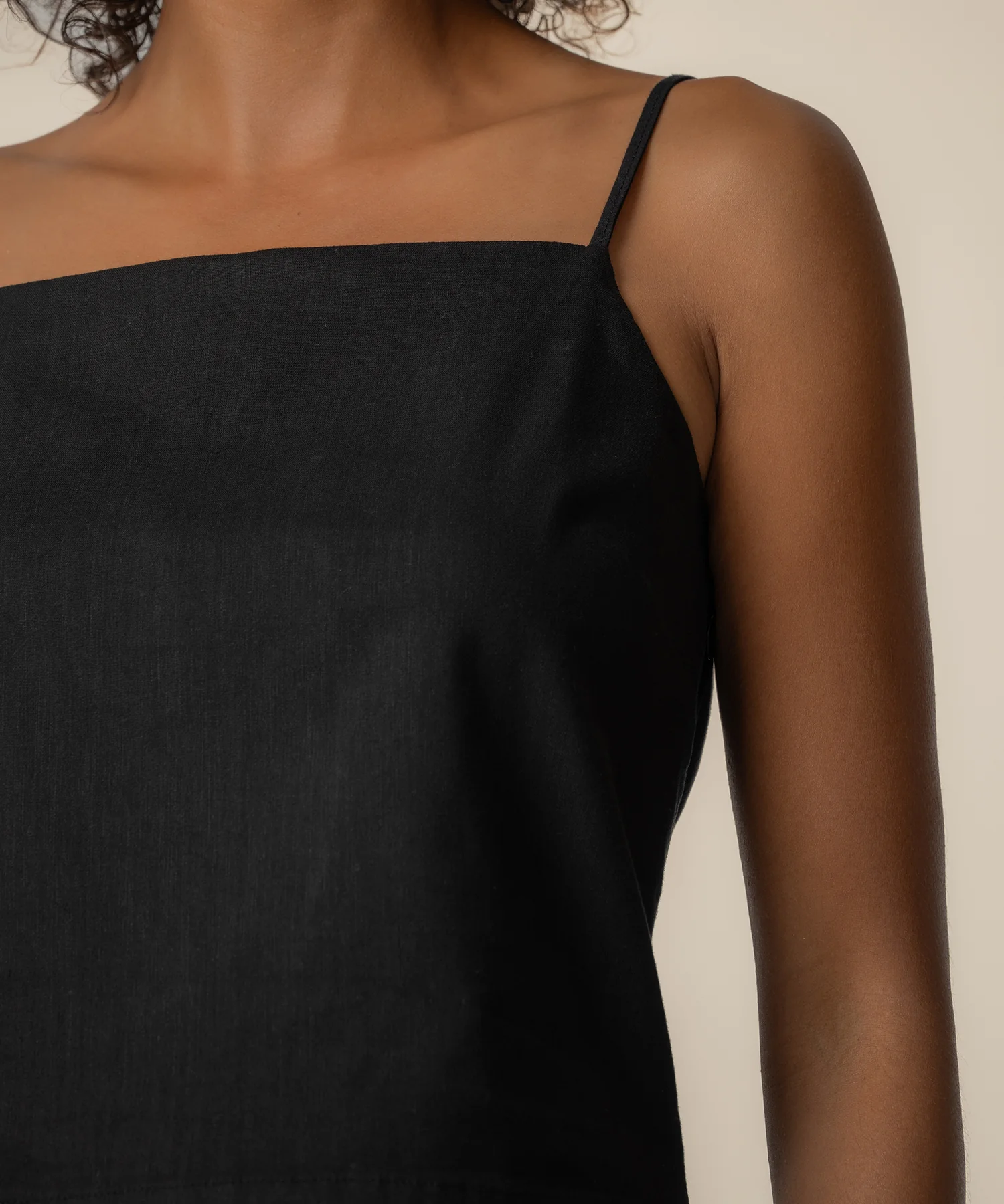 Kerri Spaghetti Strap Top in Black - Image 4